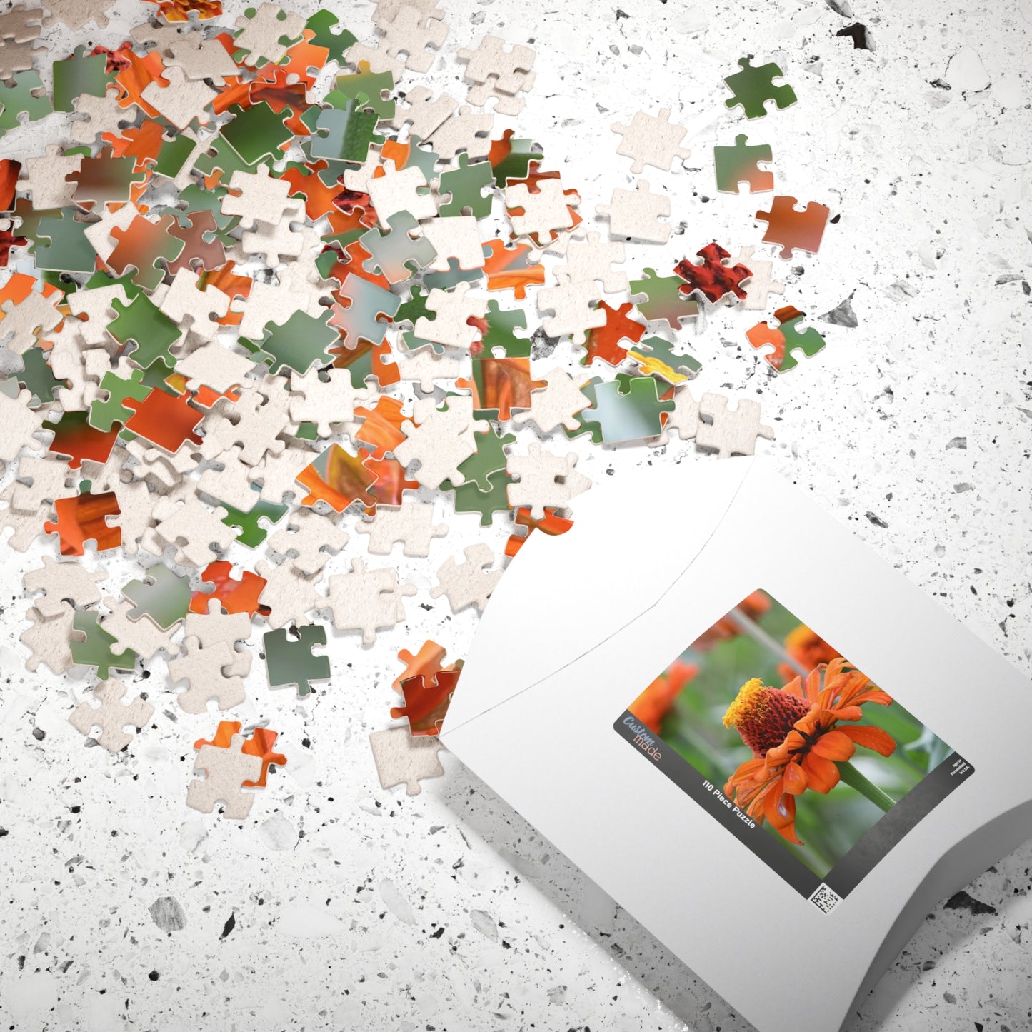 Zinnia Bloom Jigsaw Puzzle — 110/252/520/1014-Piece Floral Puzzle for Relaxation & Gifts