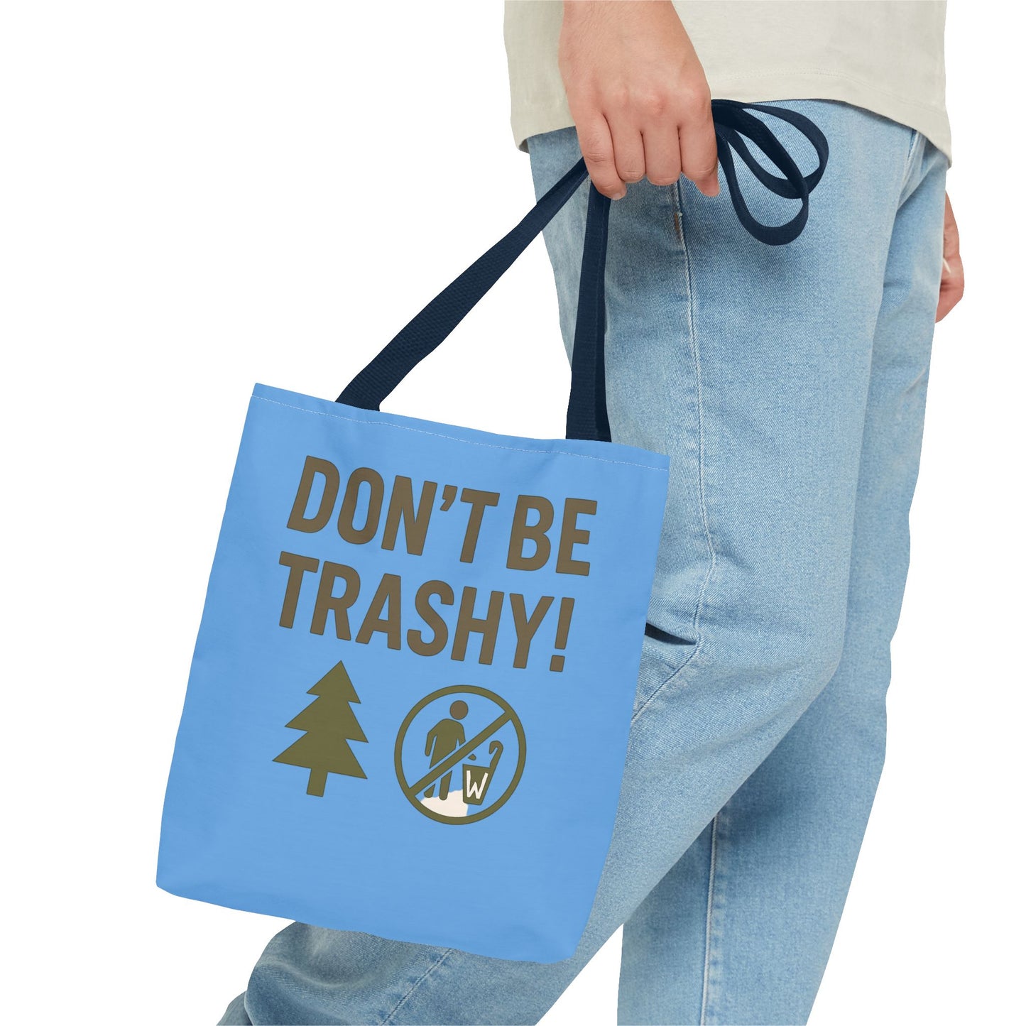 Eco-Friendly Tote Bag - "Don't Be Trashy" | Reusable Shopping Bag, Gift for Environmentalists, Beach Bag, Everyday Carry