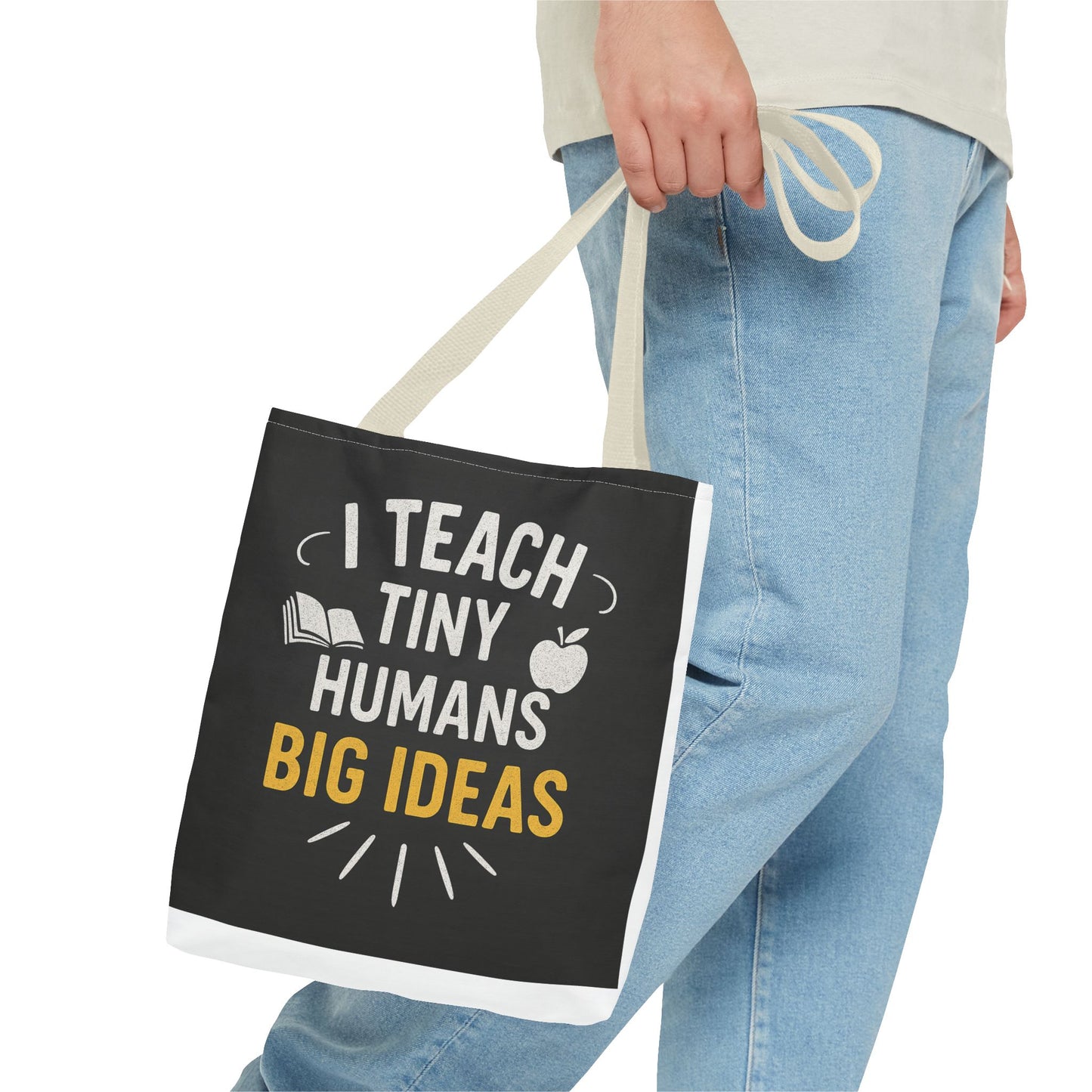 Inspirational Teacher Tote Bag - I Teach Tiny Humans Big Ideas, Perfect for Educators, Back to School, Classroom Essentials, Gifts for [...]