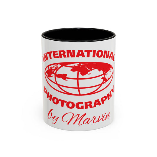 International Photography Accent Mug - Unique Coffee Mug, Gift for Photographers, Travel Mug, Artsy Gifts, Photography Lovers