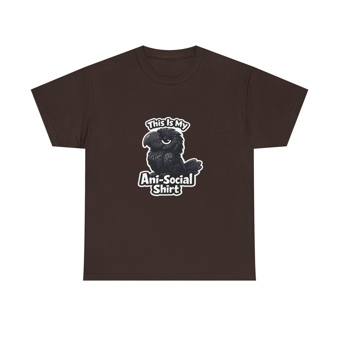 Anti-Social Shirt T‑Shirt — Cute Grumpy Bird Graphic Tee