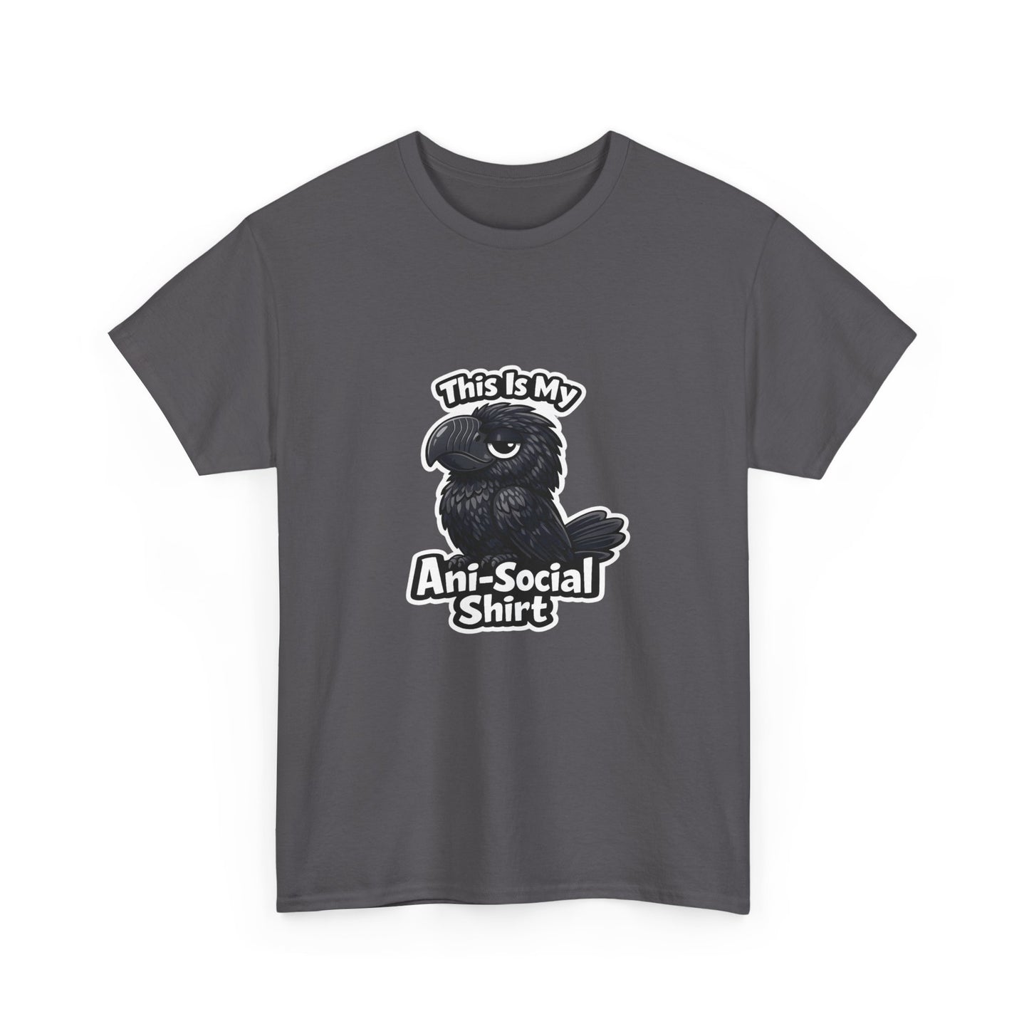 Anti-Social Shirt T‑Shirt — Cute Grumpy Bird Graphic Tee