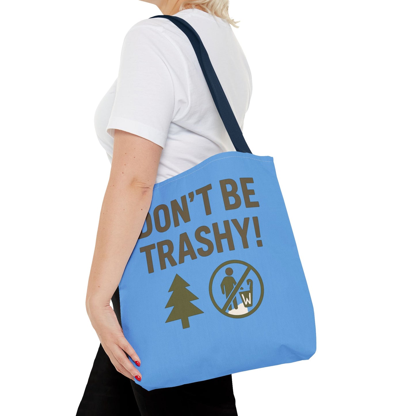 Eco-Friendly Tote Bag - "Don't Be Trashy" | Reusable Shopping Bag, Gift for Environmentalists, Beach Bag, Everyday Carry