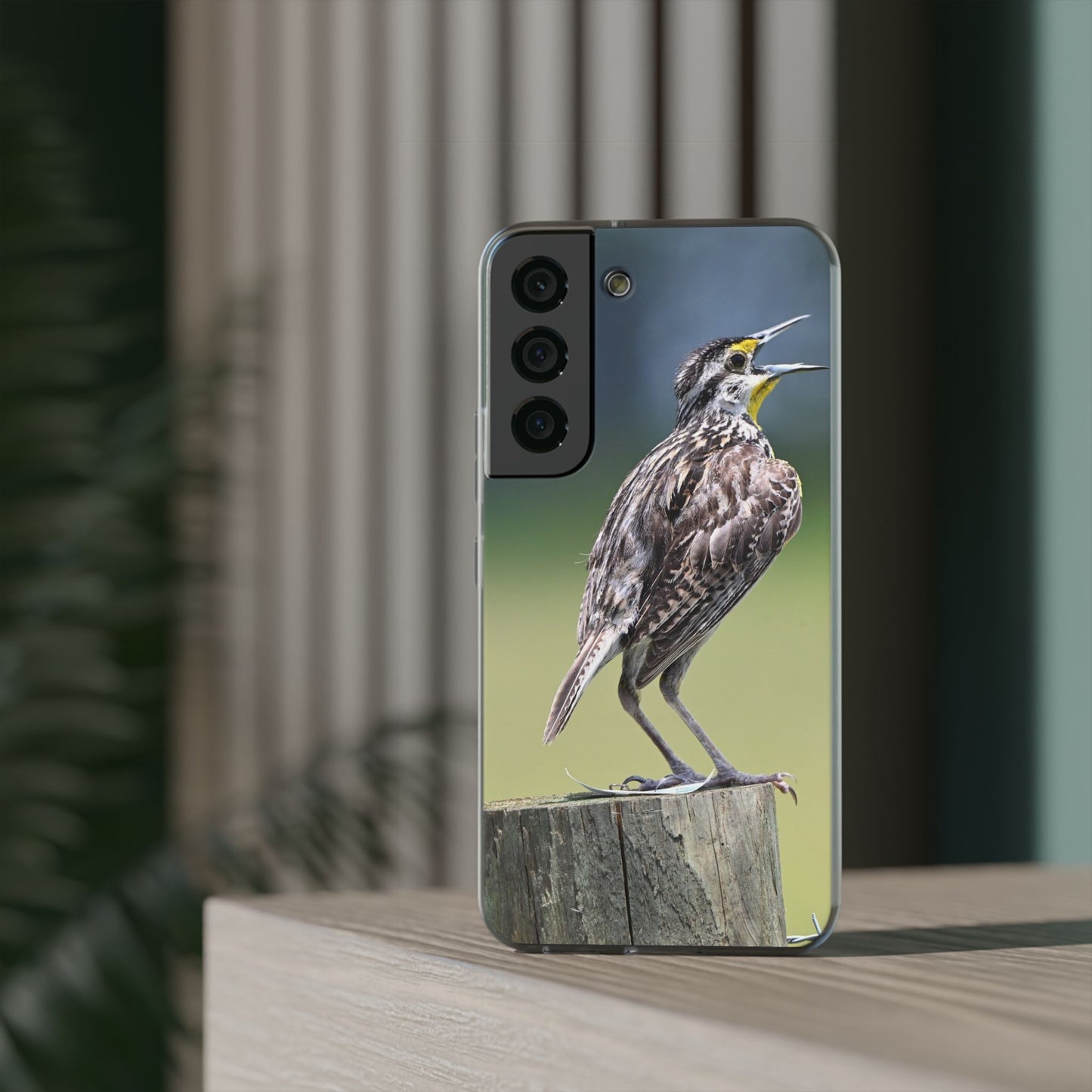 Singing Meadowlark Phone Case – Nature Bird Photo Flexi Case