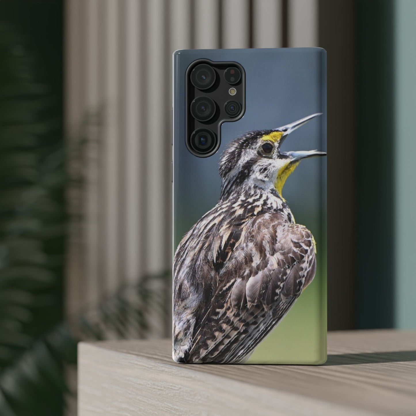 Western Meadowlark Photo Phone Case — Impact-Resistant Protective Cover