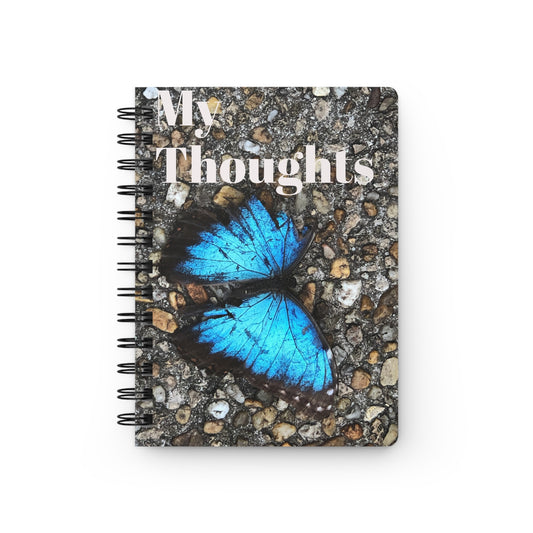 Butterfly Spiral Bound Journal - My Thoughts, Nature Writing, Inspirational Notebook, Gift for Creatives, Eco-Friendly Journal