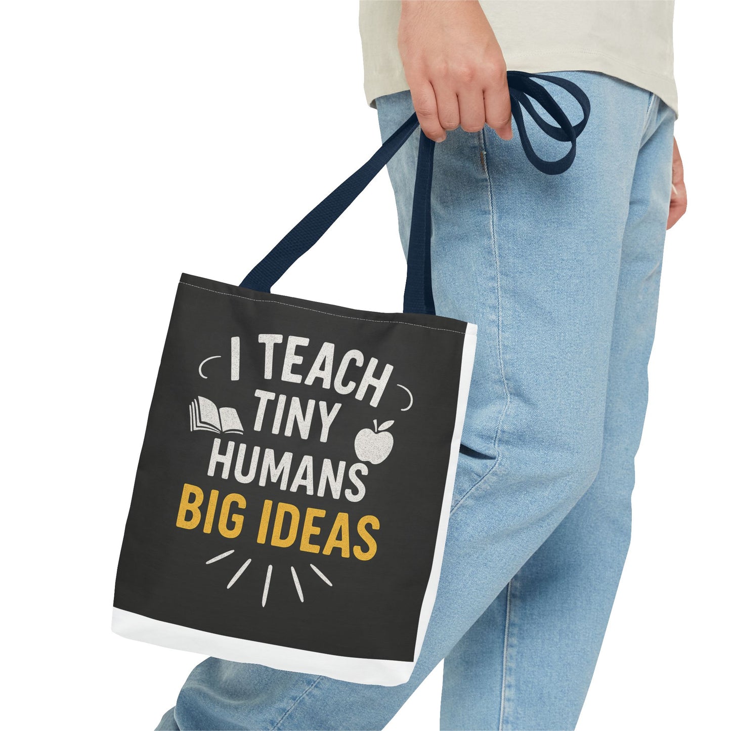 Inspirational Teacher Tote Bag - I Teach Tiny Humans Big Ideas, Perfect for Educators, Back to School, Classroom Essentials, Gifts for [...]