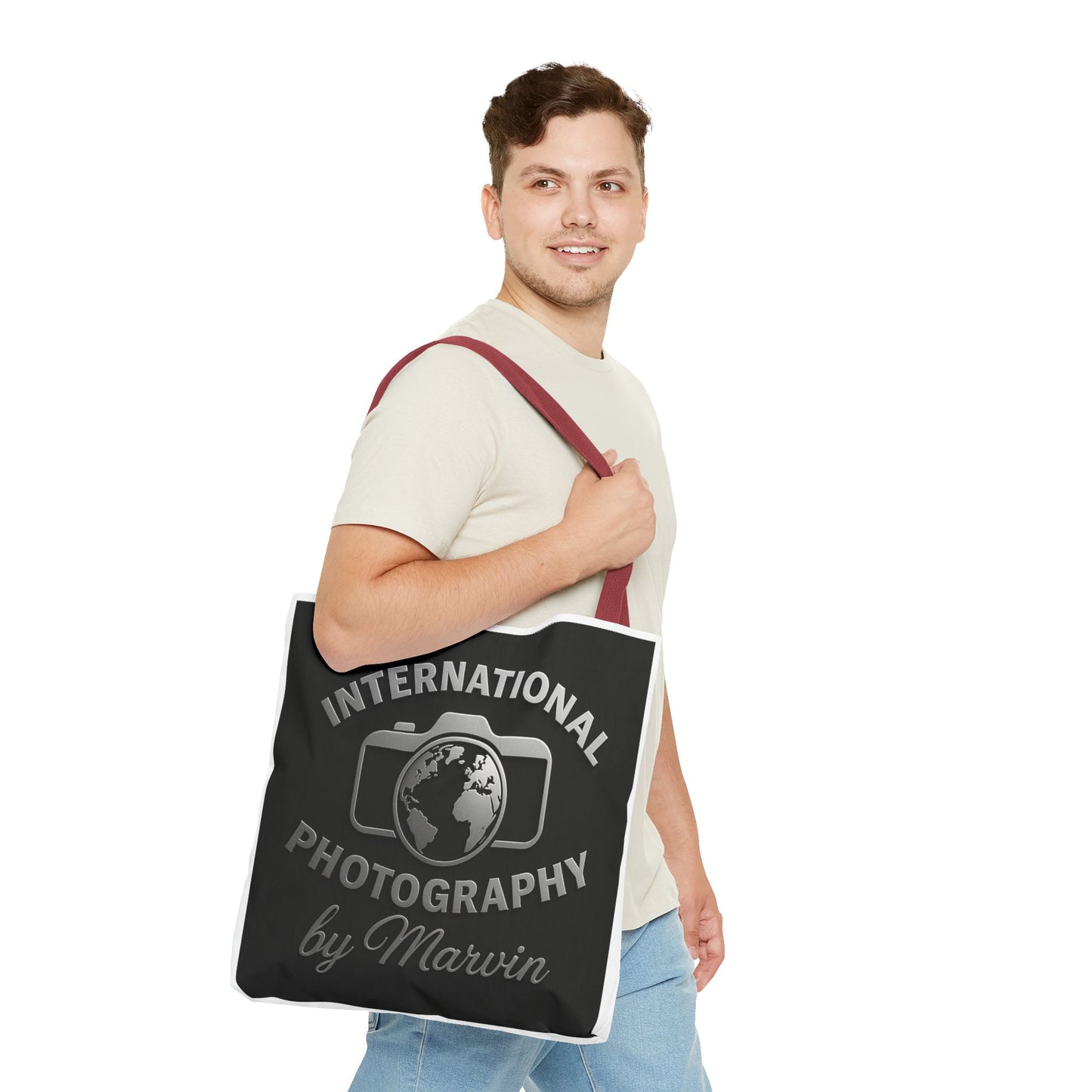 International Photography Tote Bag, Unique Shopper, Eco-Friendly Gift, Stylish Camera Lover Bag, Photography Enthusiast Accessory