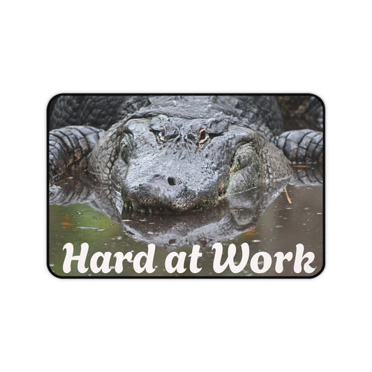 Alligator Desk Mat, Office Decor, Animal Print Desk Pad, Unique Gift for Wildlife Lovers, Desk Accessories, Computer Mat