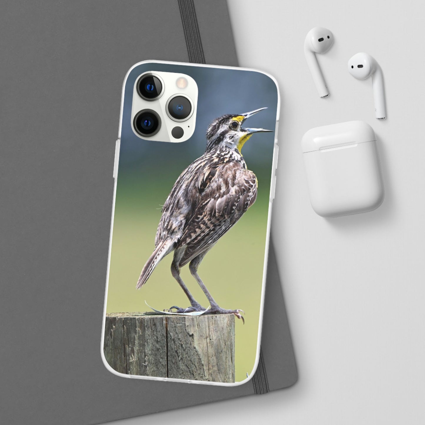 Singing Meadowlark Phone Case – Nature Bird Photo Flexi Case