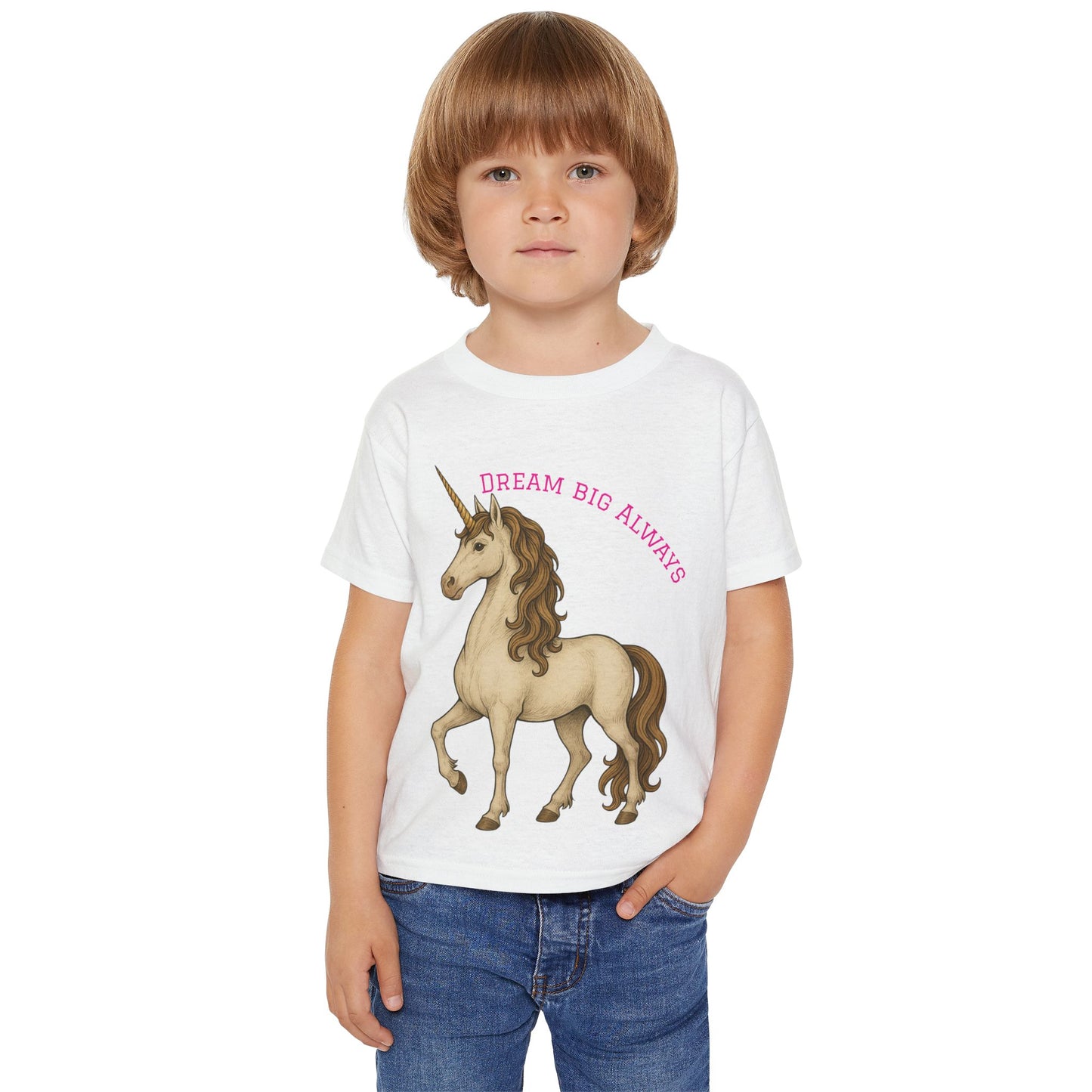 Toddler T‑Shirt — "Dream Big Always" Unicorn Graphic