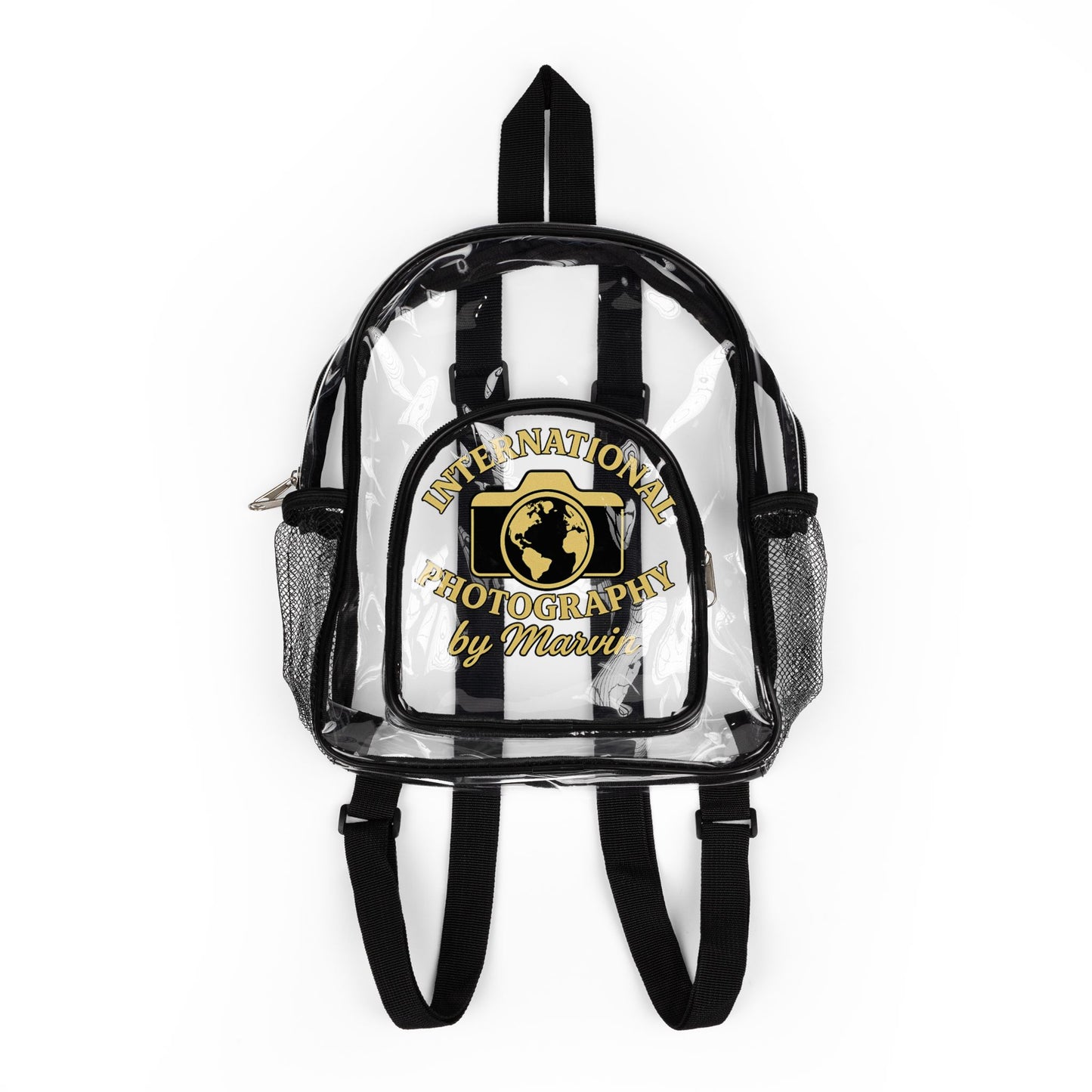 Clear Stadium Backpack – Transparent Security Bag with Front Logo Pocket