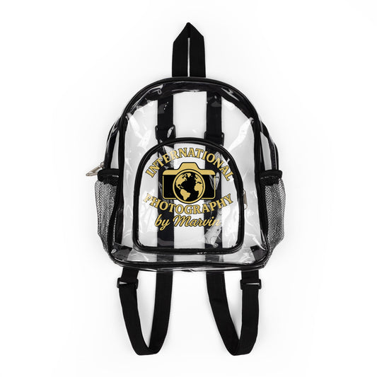 Clear Stadium Backpack – Transparent Security Bag with Front Logo Pocket