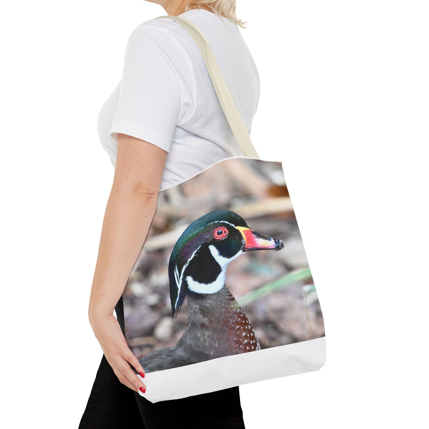Wood Duck Tote Bag, Nature Lover Eco-Friendly Tote, Gift for Bird Enthusiasts, Stylish Reusable Shopping Bag, Photography Art Bag