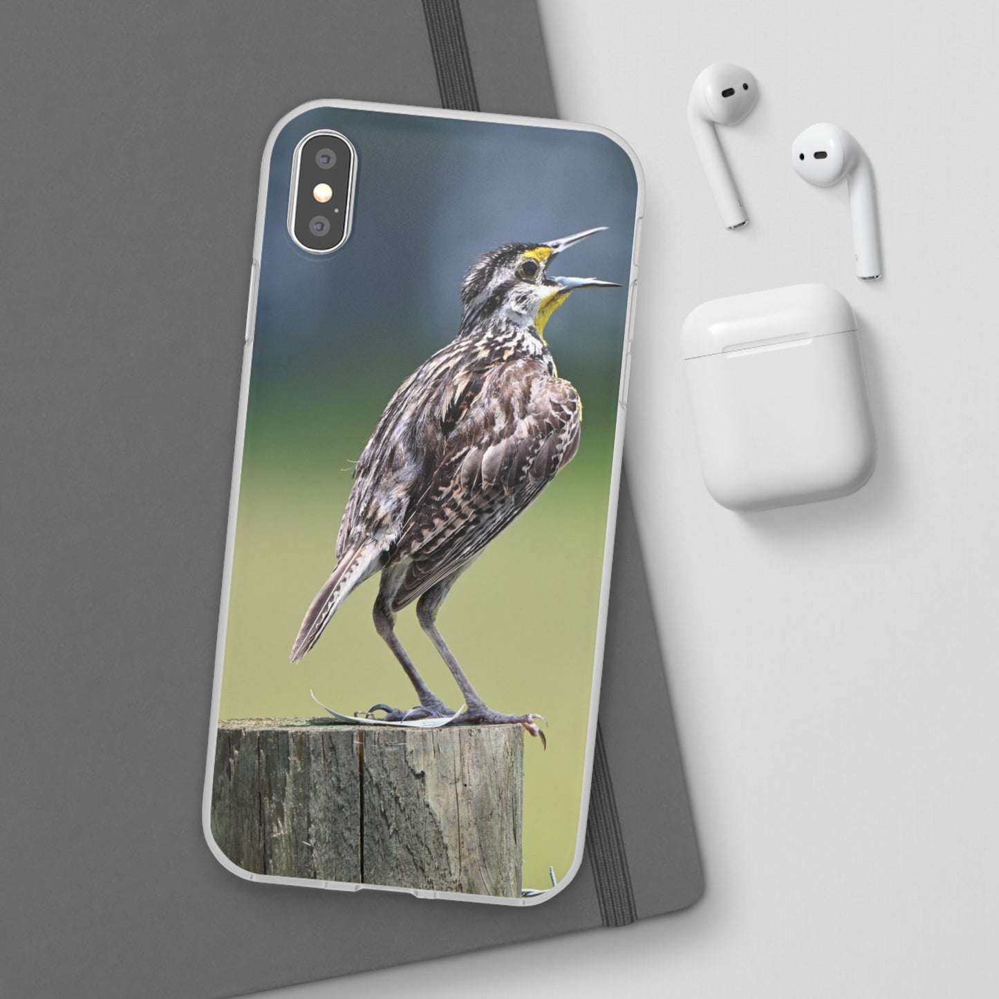 Singing Meadowlark Phone Case – Nature Bird Photo Flexi Case