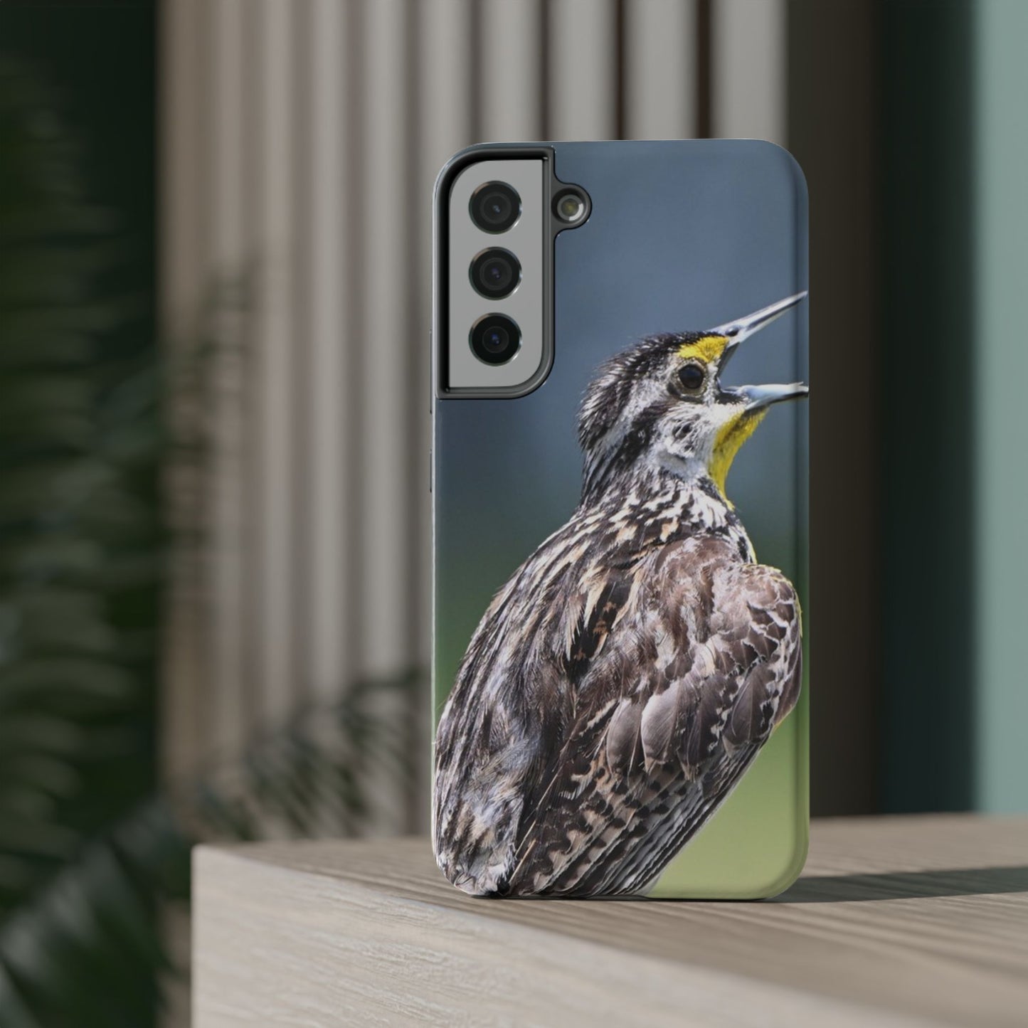Western Meadowlark Photo Phone Case — Impact-Resistant Protective Cover