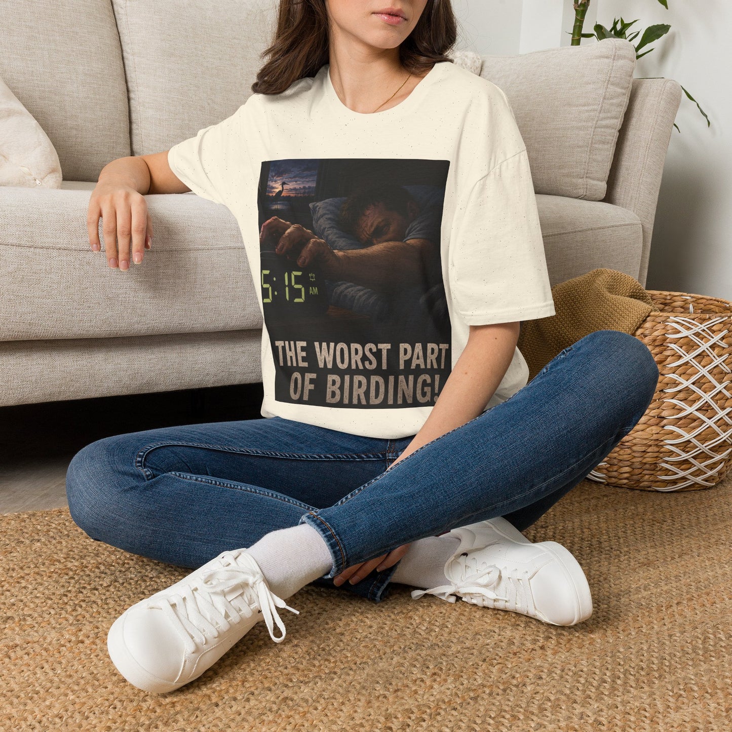 T-Shirt — "The Worst Part of Birding" Funny Early-Morning Birdwatcher Tee