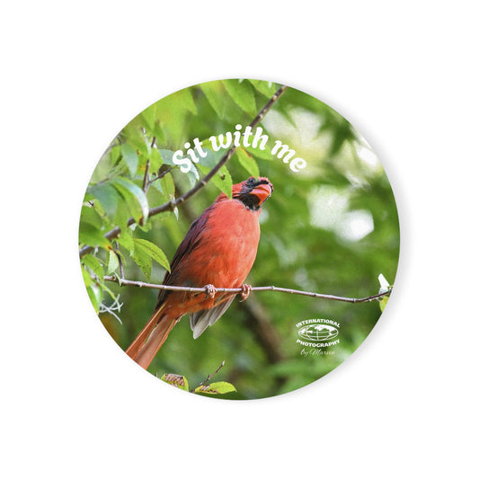 Cardinal Cork Coaster Set | Nature Inspired Home Decor, Table Accessories, Gift for Bird Lovers, Kitchen Coasters, Rustic Style