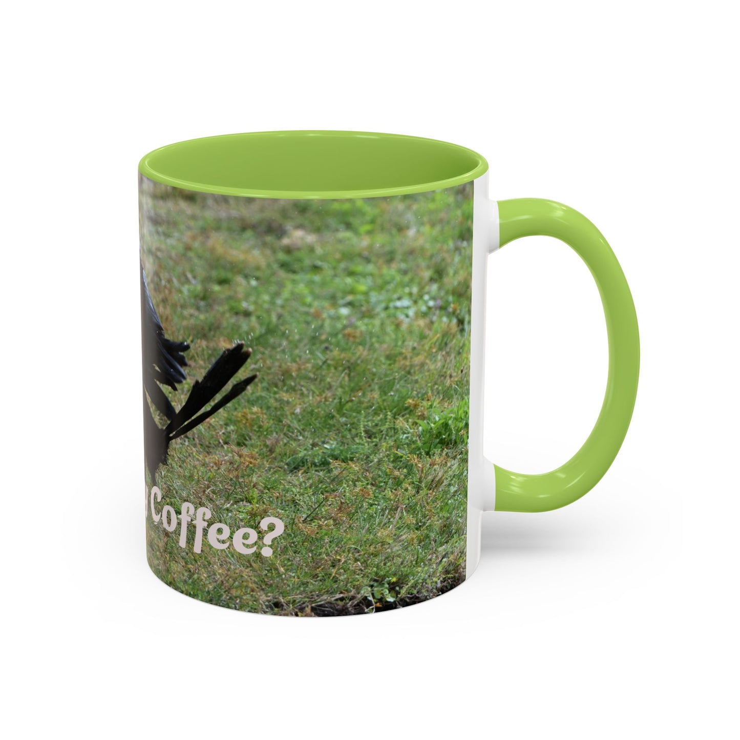 Where's My Coffee? Accent Coffee Mug – Funny Crow Bird Coffee Cup (11/15oz)