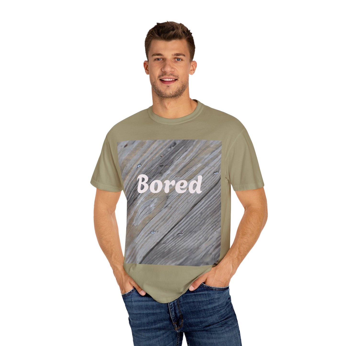 Bored Unisex Garment-Dyed T-Shirt, Casual Tee, Relaxed Shirt, Gift for Teens, Everyday Wear, Comfortable Clothing