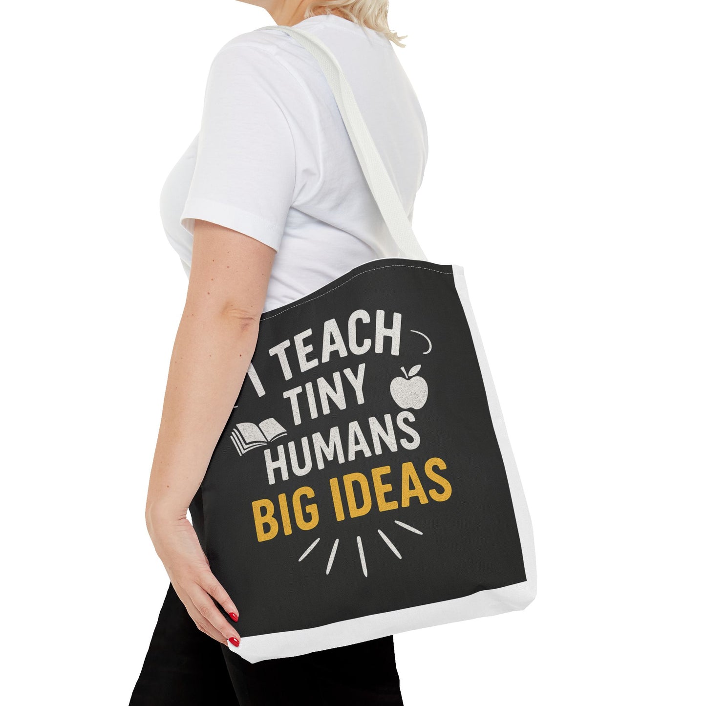 Inspirational Teacher Tote Bag - I Teach Tiny Humans Big Ideas, Perfect for Educators, Back to School, Classroom Essentials, Gifts for [...]