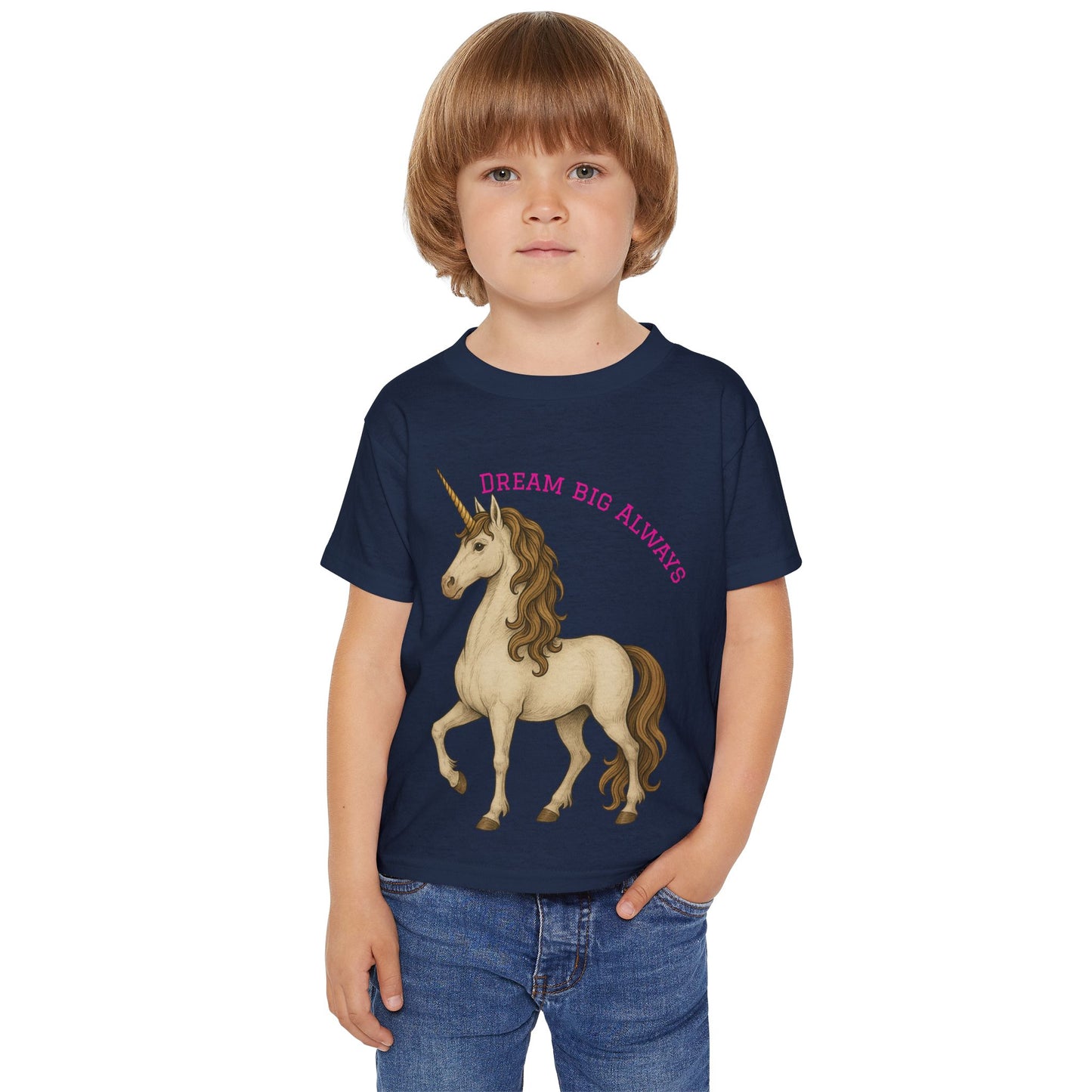 Toddler T‑Shirt — "Dream Big Always" Unicorn Graphic