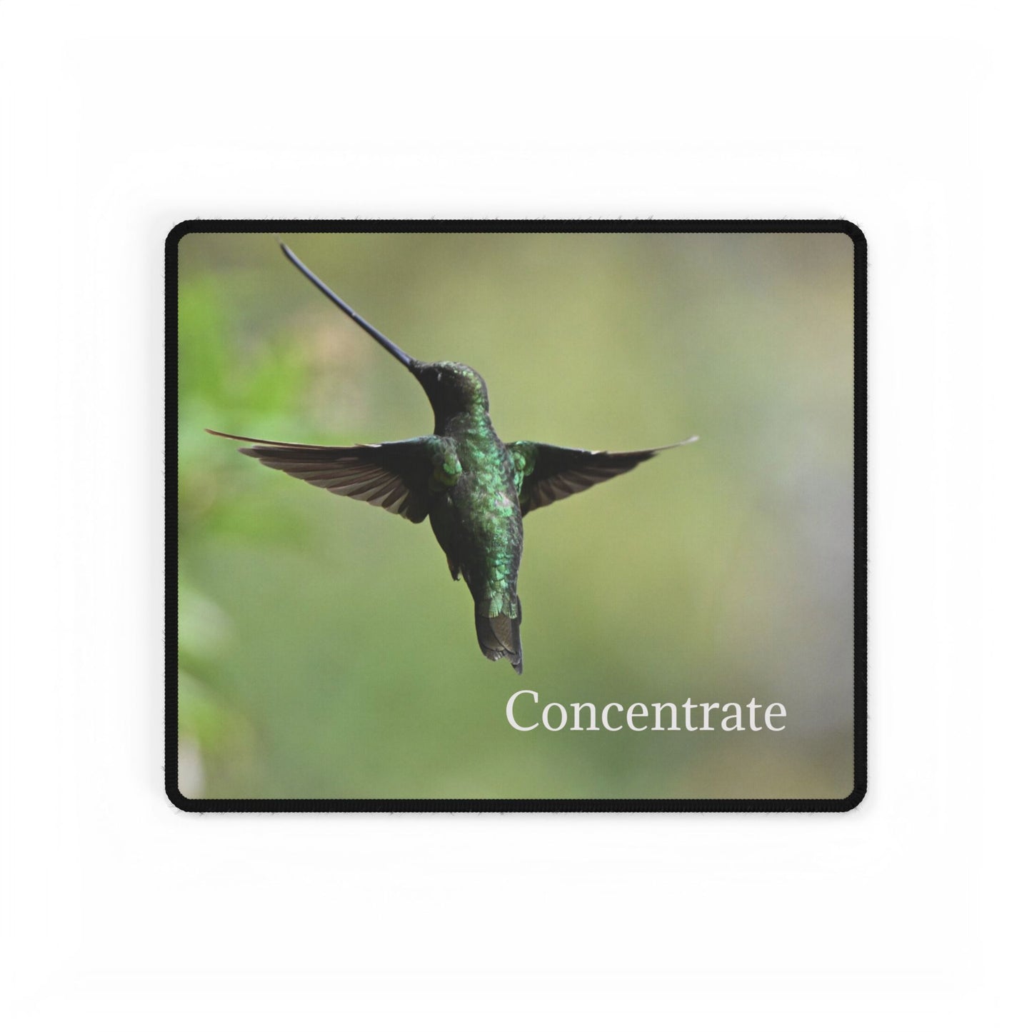 Hummingbird 'Concentrate' Desk Mat — Large Motivational Mouse Pad