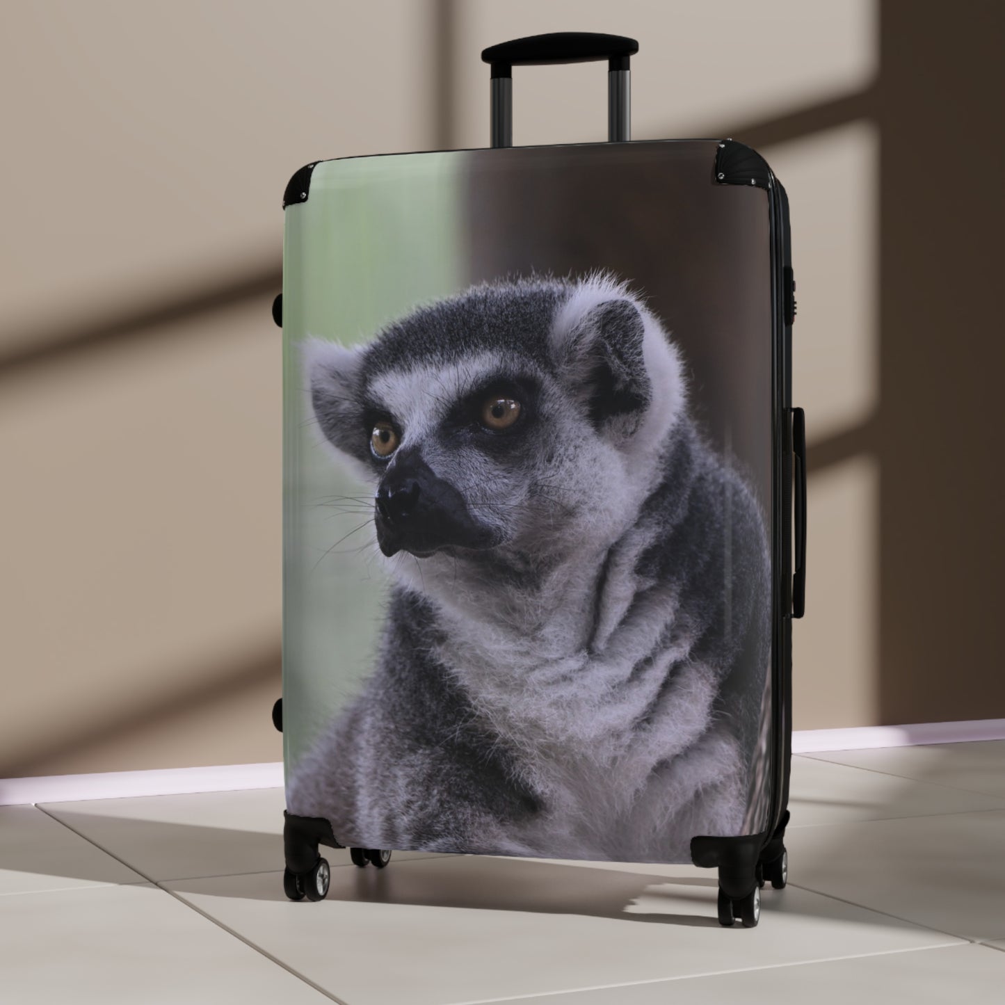 Lemur-Printed Suitcases | Travel Bag, Cute Luggage, Animal Lover Gift, Adventure Gear, Unique Vacation Accessory