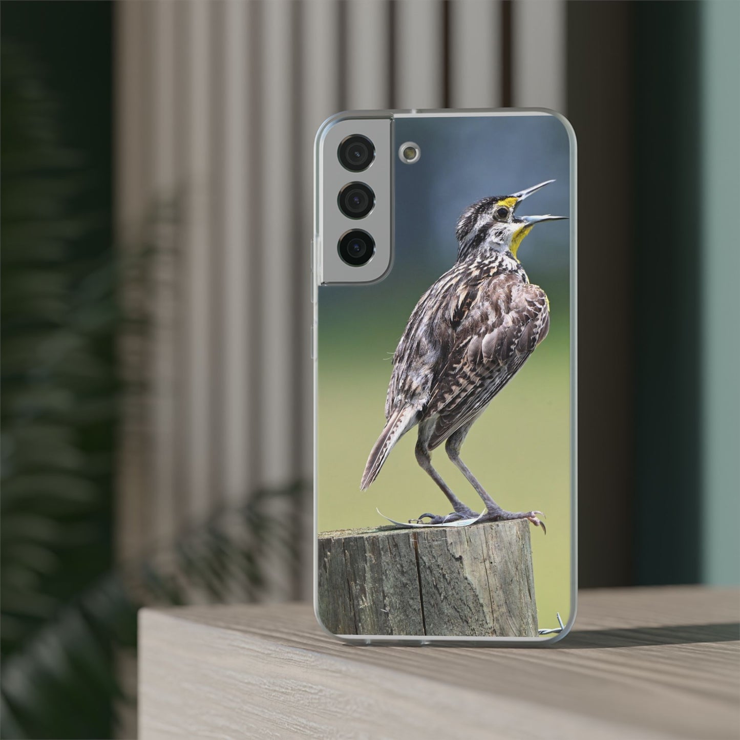 Singing Meadowlark Phone Case – Nature Bird Photo Flexi Case