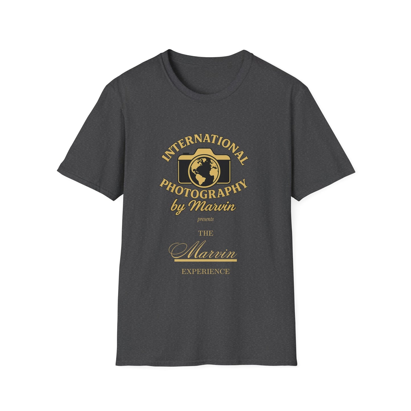International Photography Graphic T‑Shirt — "International Photography by Marcin" Vintage Logo Tee