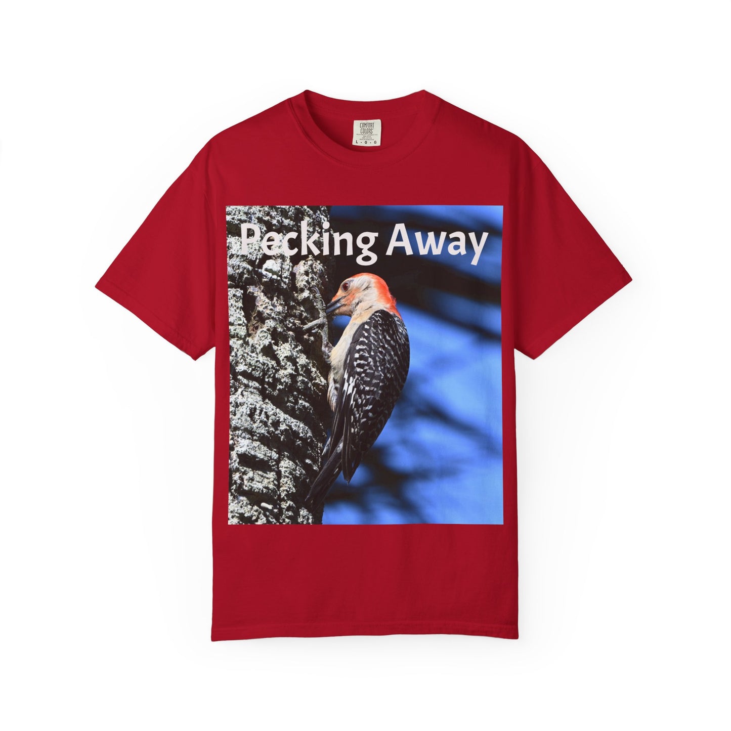 Nature Lover's Unisex T-Shirt - Eco-Friendly Tee with 'Pecking Away' Design, Gift for Birdwatchers, Nature Gifts, Casual Wear, [...]