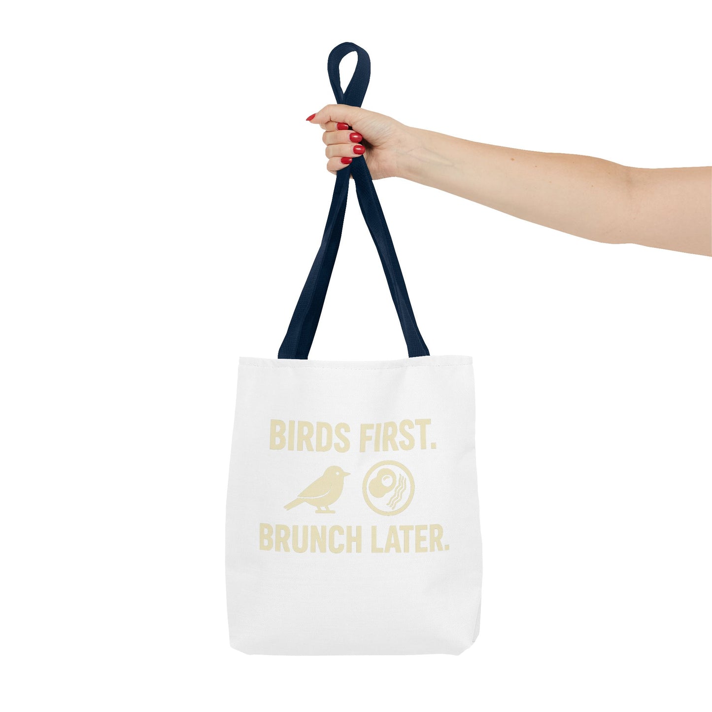 Birds First Brunch Later Tote Bag - Fun Grocery Bag, Eco-Friendly Shopping Tote, Perfect Gift for Brunch Lovers, Weekend Outings