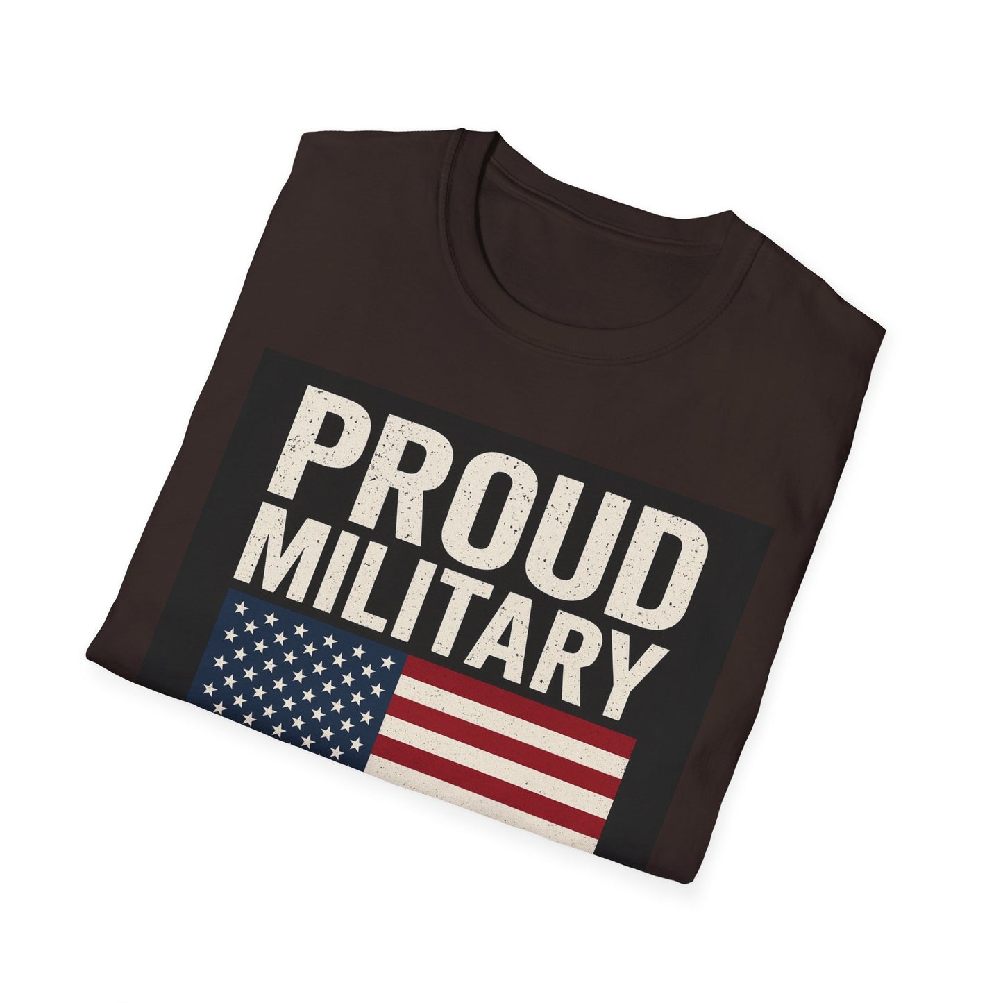 Proud Military Brat T-Shirt, Unisex Softstyle Tee, Patriotic Gift, Military Family Apparel, Comfortable Casual Wear, Support Our Troops