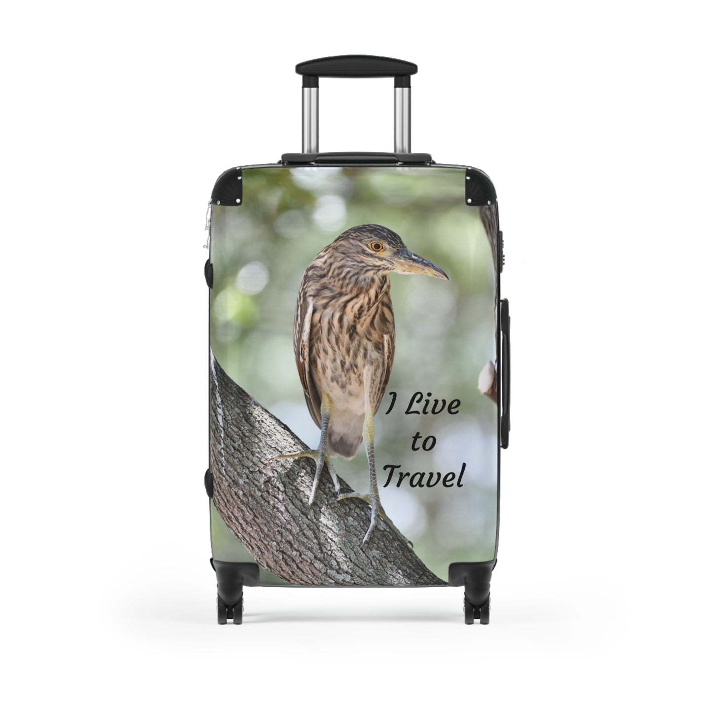 Travel Suitcase - I Live to Travel, Luggage for Adventurers, Travel Gift, Vacation Bag, Holiday Packing, Unique Travel Case