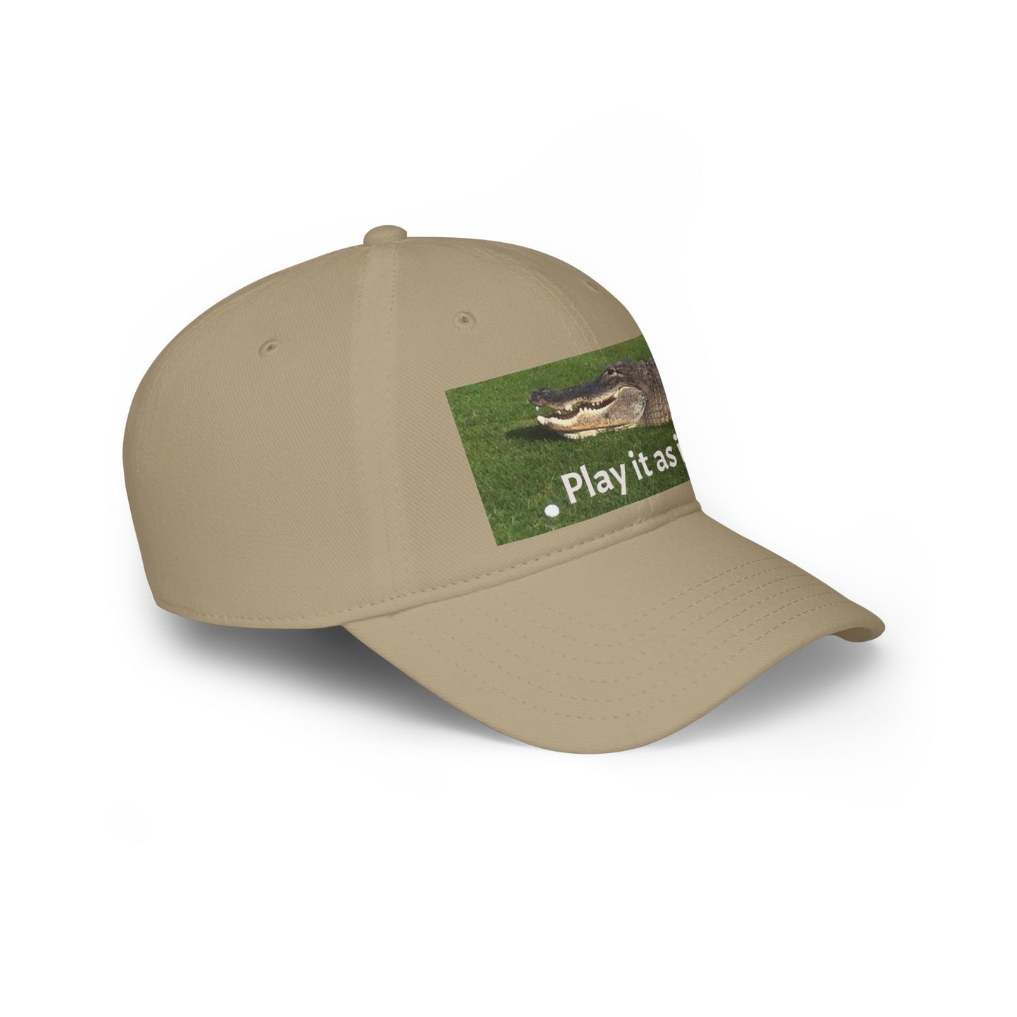 Play it as it Lies Baseball Cap, Casual Headwear for Golfers, Funny Golf Gift, Outdoor Sports Cap, Adjustable Red Cap