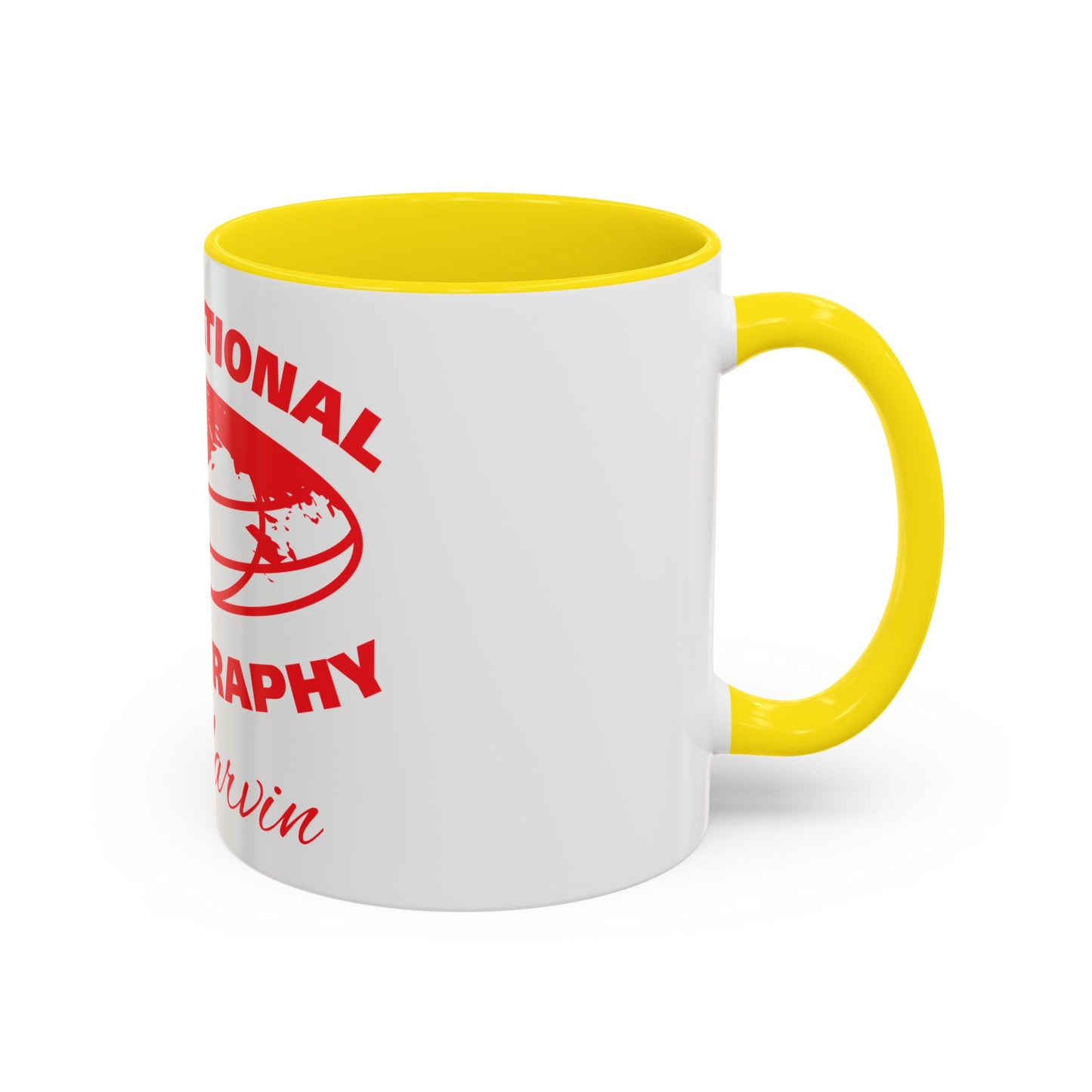 International Photography Accent Mug - Unique Coffee Mug, Gift for Photographers, Travel Mug, Artsy Gifts, Photography Lovers