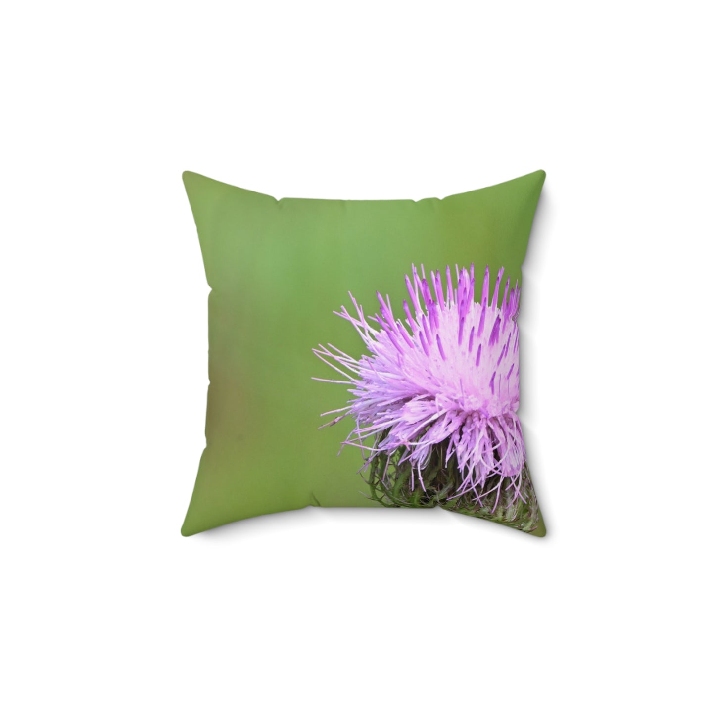 Nature-Inspired Square Pillow, Floral Decor, Butterfly Decorative Cushion, Garden-Themed Home Accent, Eco-Friendly Throw Pillow