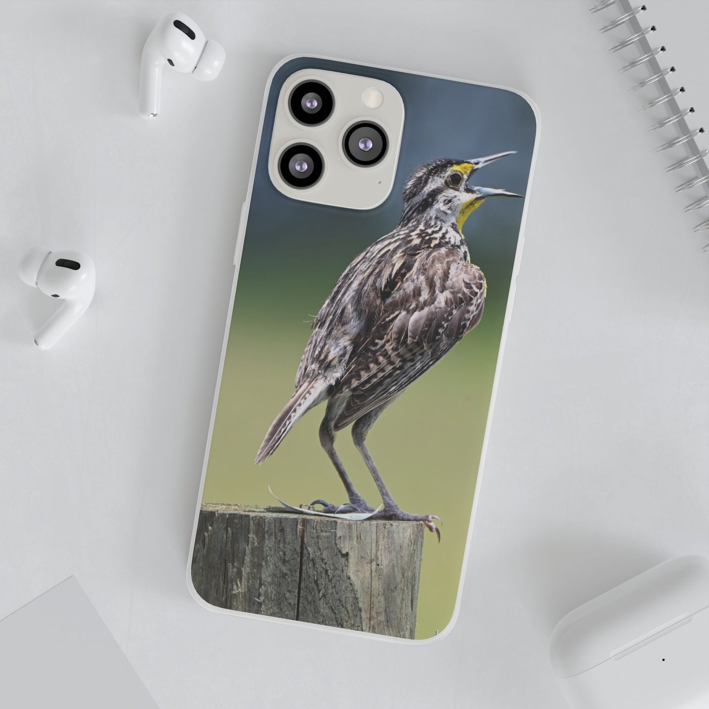Singing Meadowlark Phone Case – Nature Bird Photo Flexi Case