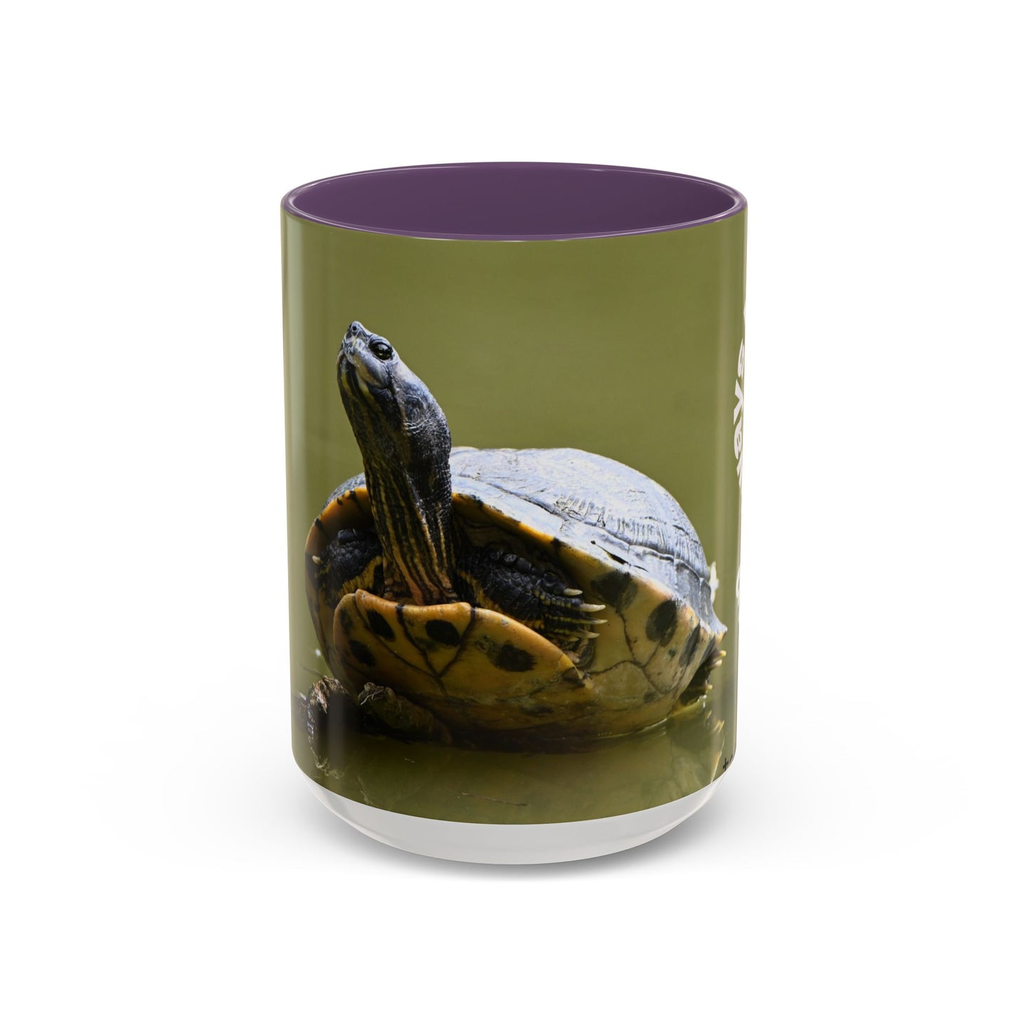 Turtle Coffee Mug — "Always Keep Your Head Up" Inspirational Accent Mug (11/15 oz)