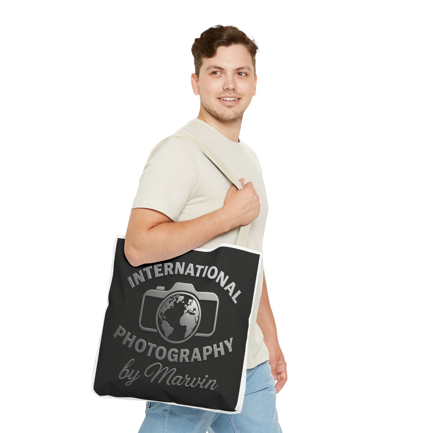 International Photography Tote Bag, Unique Shopper, Eco-Friendly Gift, Stylish Camera Lover Bag, Photography Enthusiast Accessory