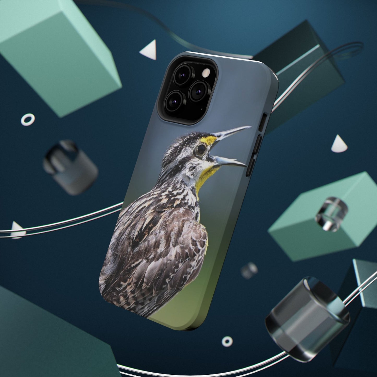 Western Meadowlark Photo Phone Case — Impact-Resistant Protective Cover