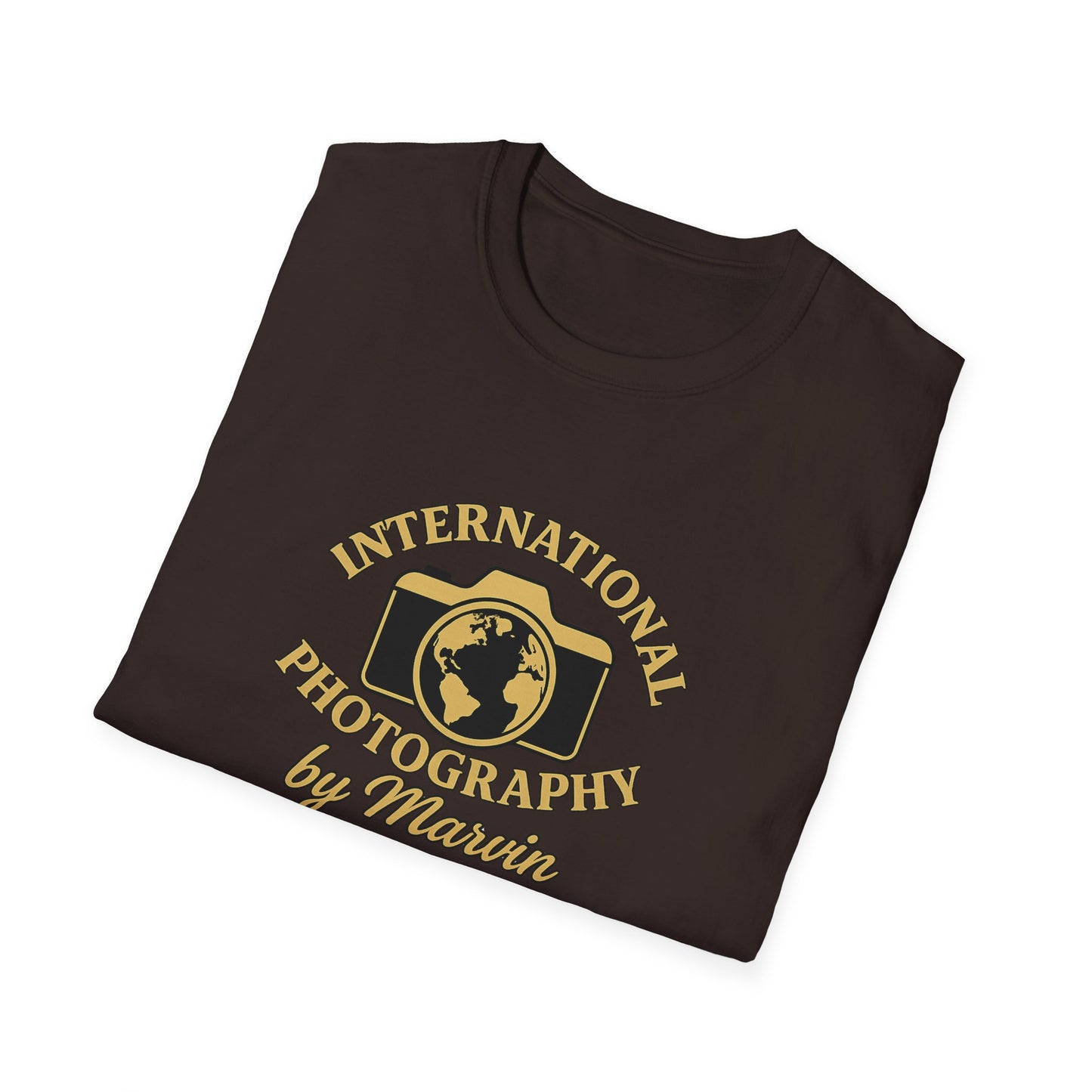 International Photography Graphic T‑Shirt — "International Photography by Marcin" Vintage Logo Tee