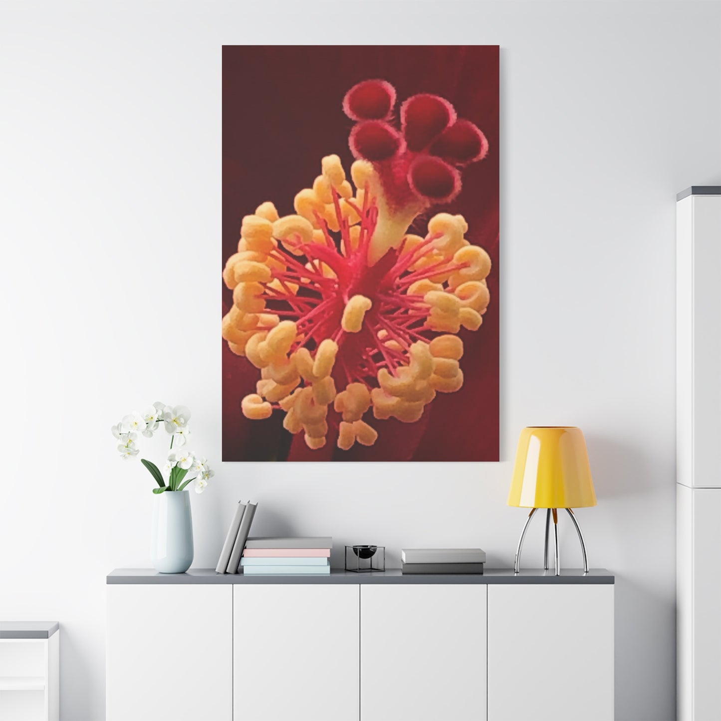 Floral Canvas Art Print, Stretched Wall Decor, Home Decor, Botanical Artwork, Modern Wall Art, Gift for Flower Lovers