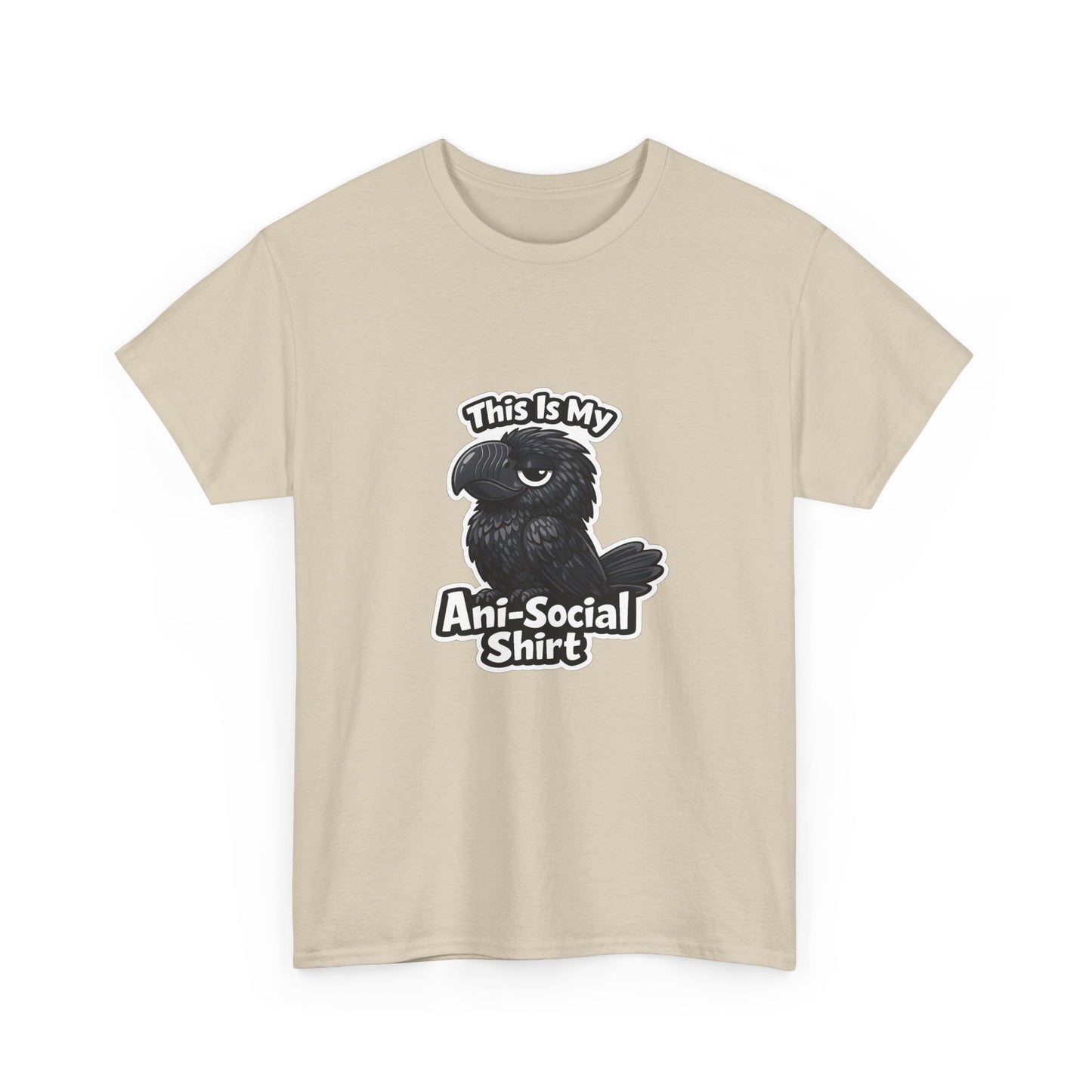 Anti-Social Shirt T‑Shirt — Cute Grumpy Bird Graphic Tee
