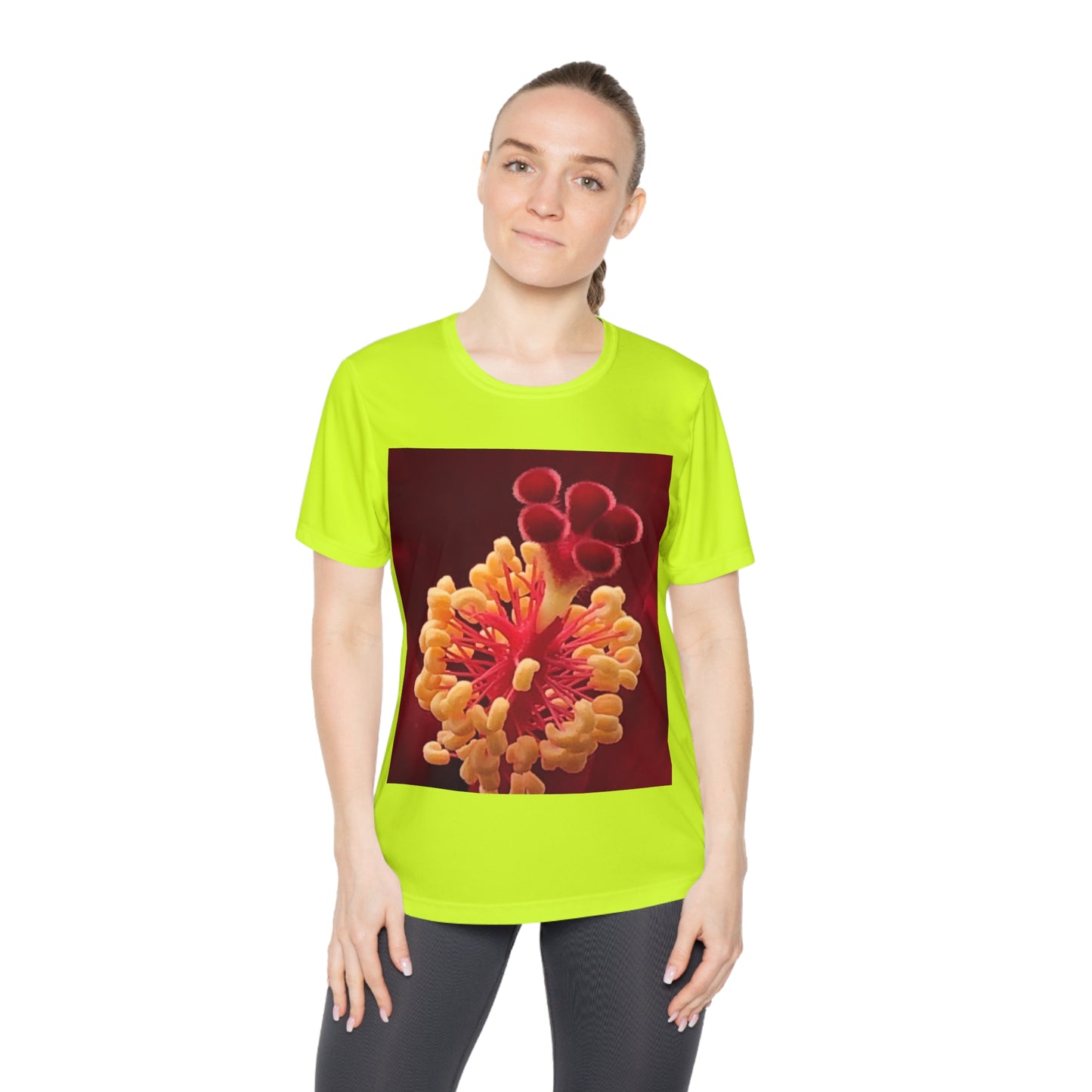Vibrant Floral Competitor Tee, Nature-Inspired Shirt, Women’s Graphic Tee, Artistic Floral Top, Casual Spring Fashion