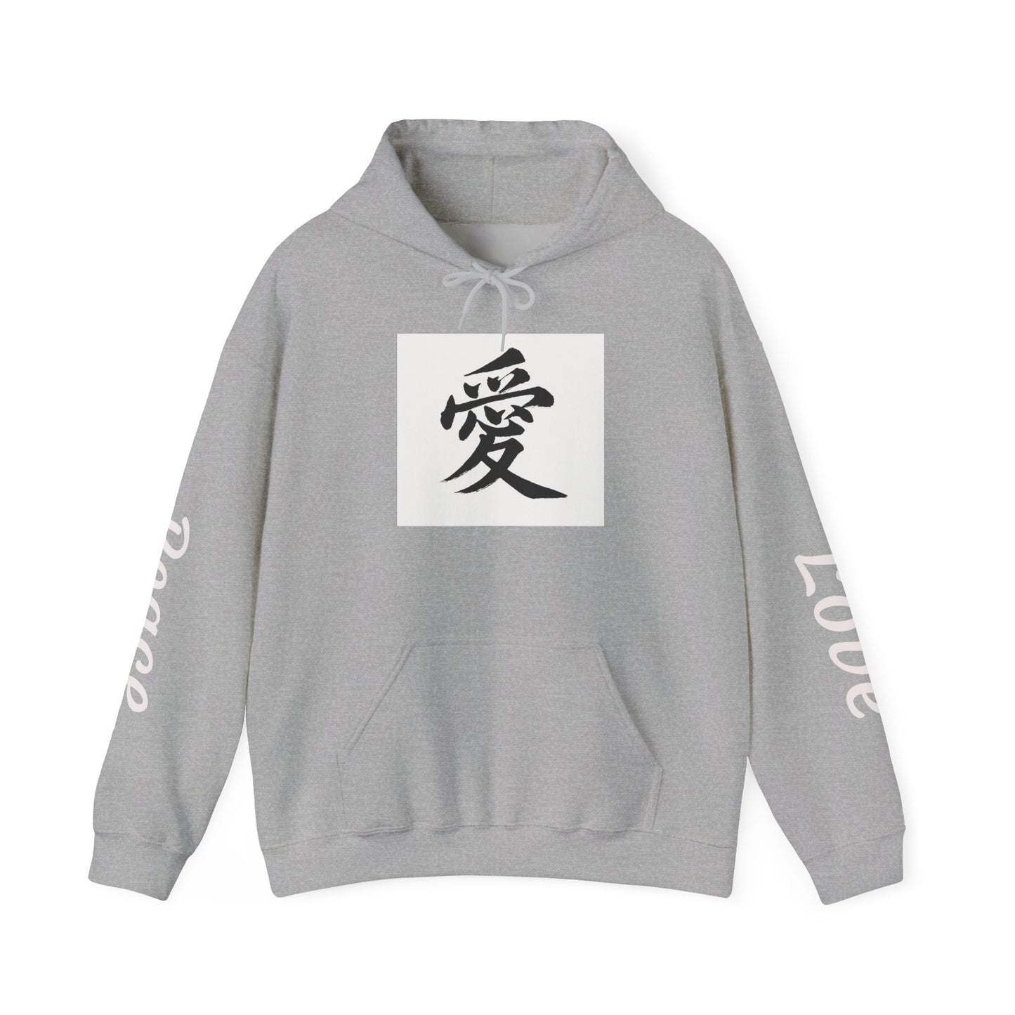 Unisex Love & Peace Hoodie - Cozy Streetwear, Gift for Friends, Casual Wear, Unique Fashion Statement, Zen Vibes