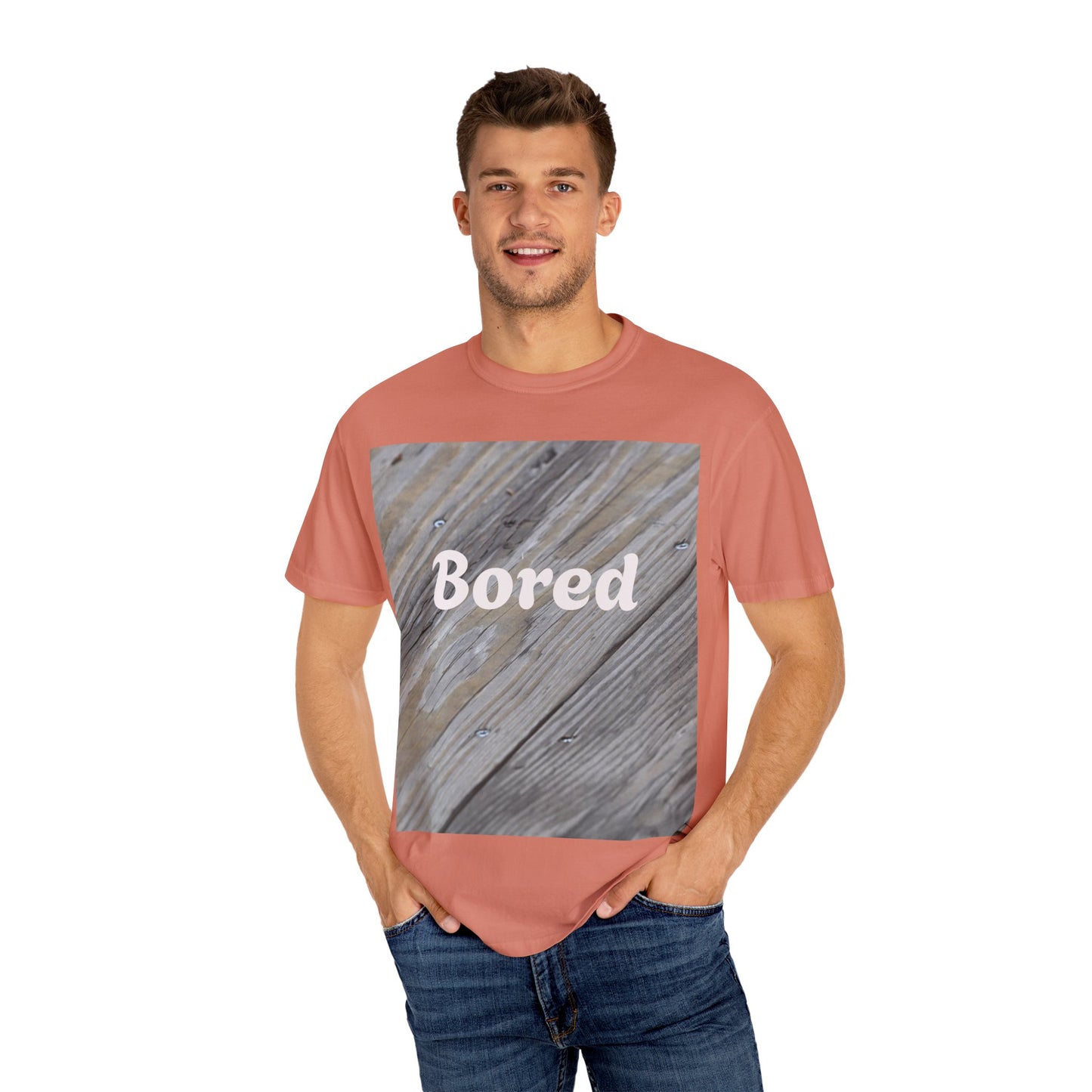 Bored Unisex Garment-Dyed T-Shirt, Casual Tee, Relaxed Shirt, Gift for Teens, Everyday Wear, Comfortable Clothing