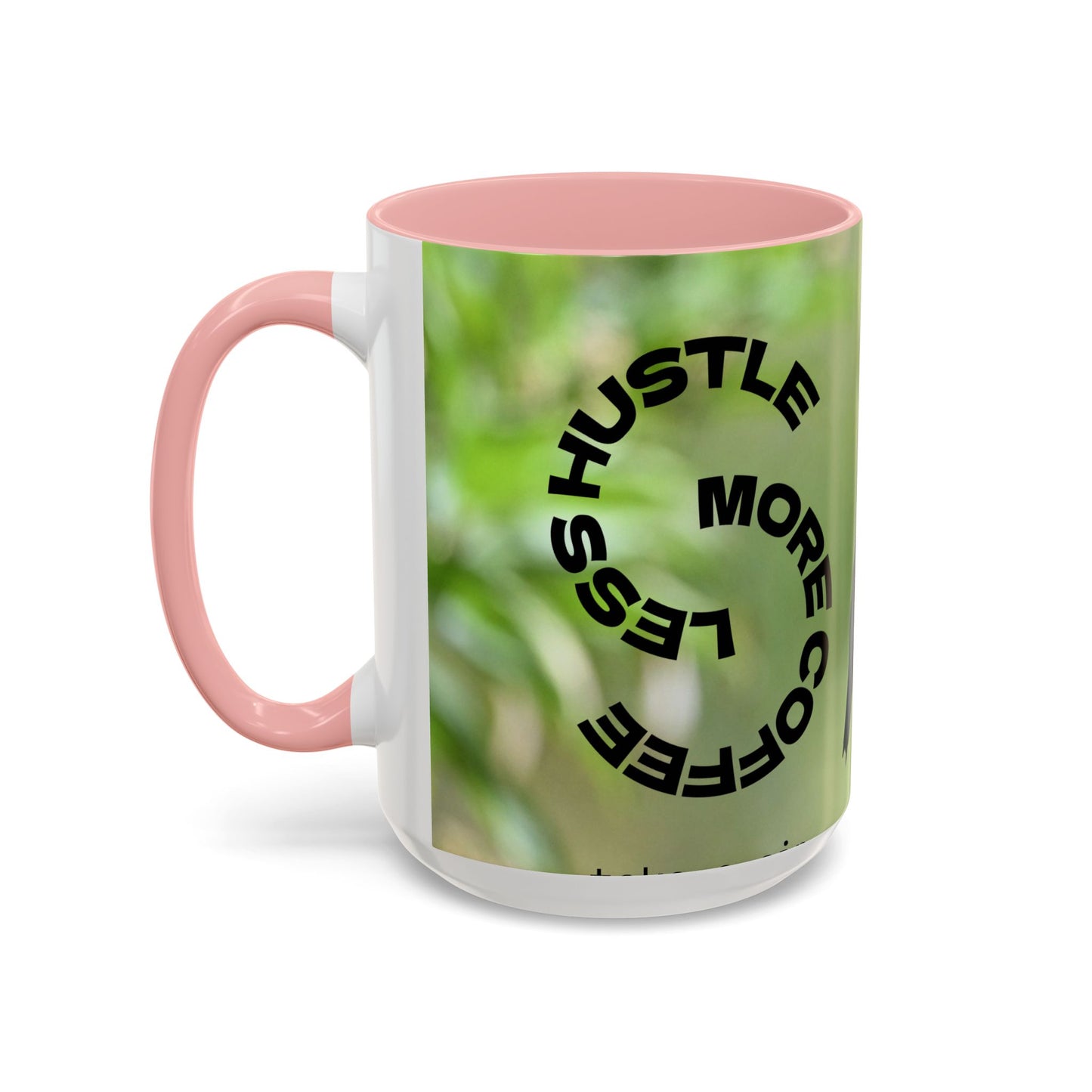 Hummingbird Accent Coffee Mug – 11/15oz Ceramic Mug with Black Interior & Handle