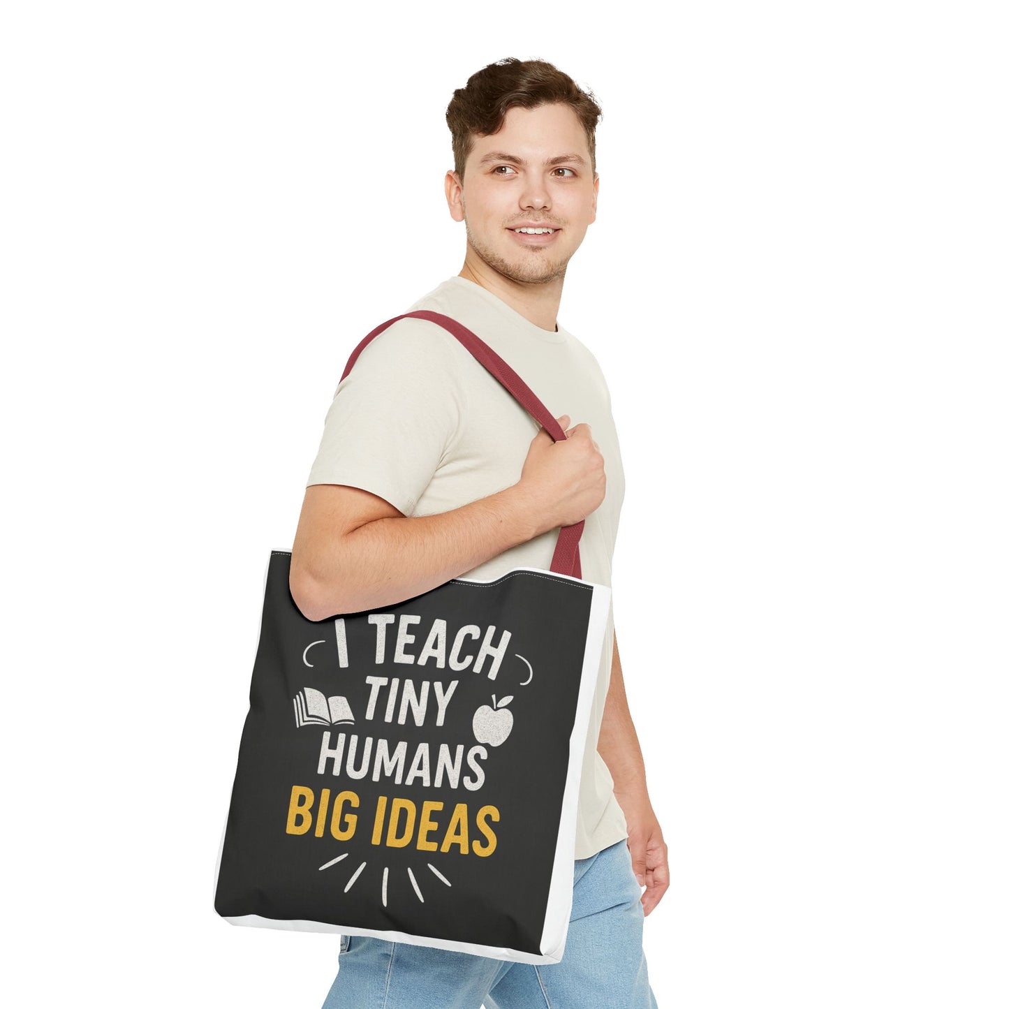 Inspirational Teacher Tote Bag - I Teach Tiny Humans Big Ideas, Perfect for Educators, Back to School, Classroom Essentials, Gifts for [...]