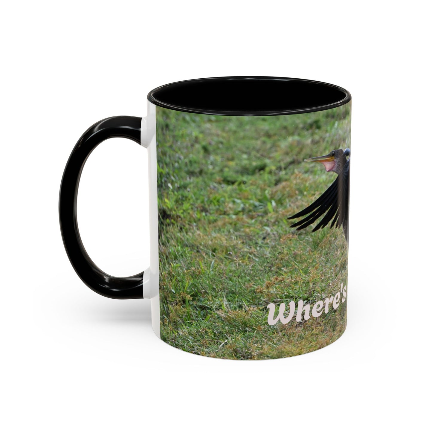 Where's My Coffee? Accent Coffee Mug – Funny Crow Bird Coffee Cup (11/15oz)
